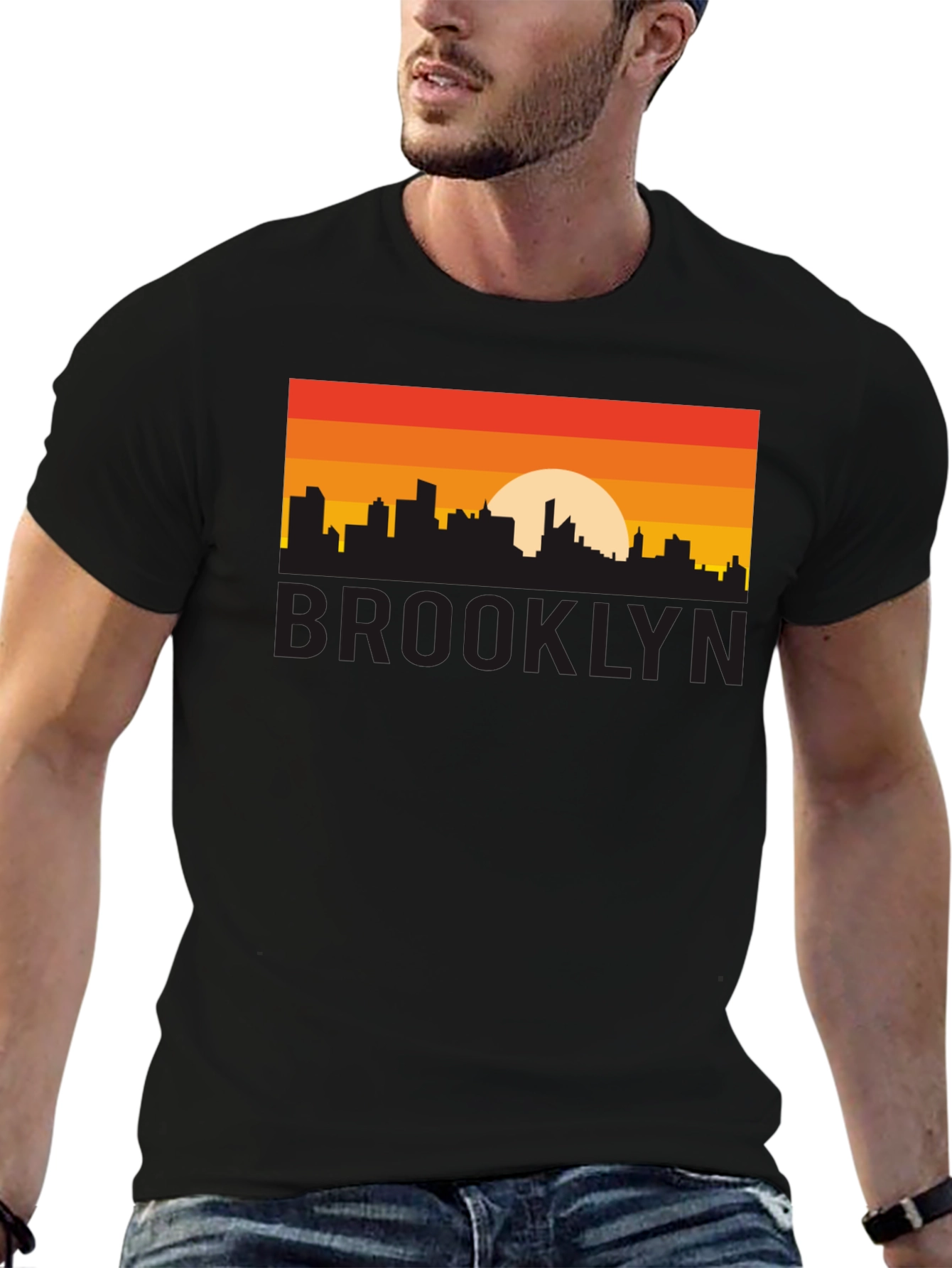 Brooklyn Sunset Graphic Tee - Black