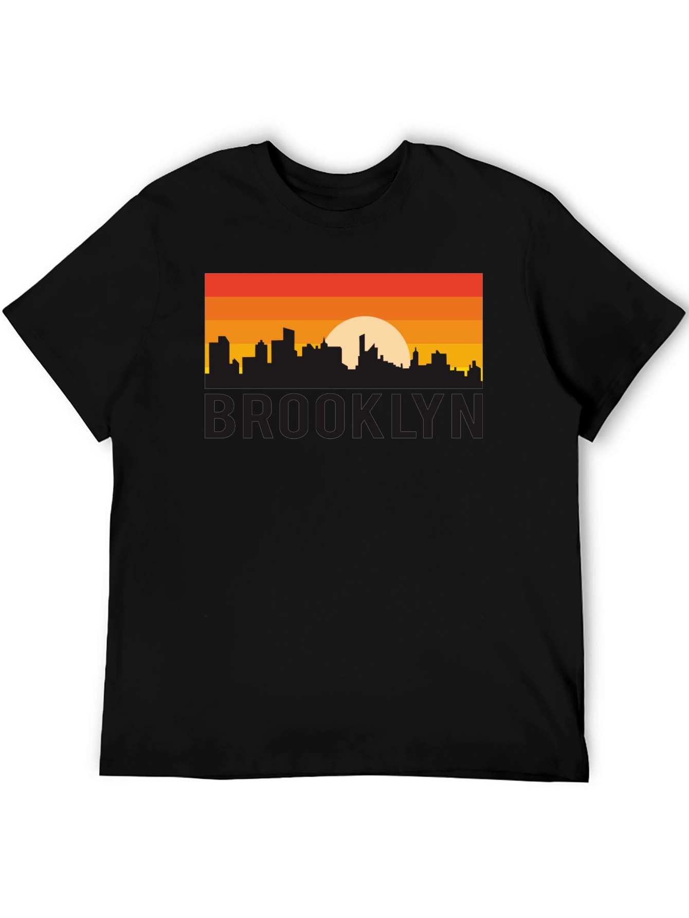 Brooklyn Sunset Graphic Tee - Black