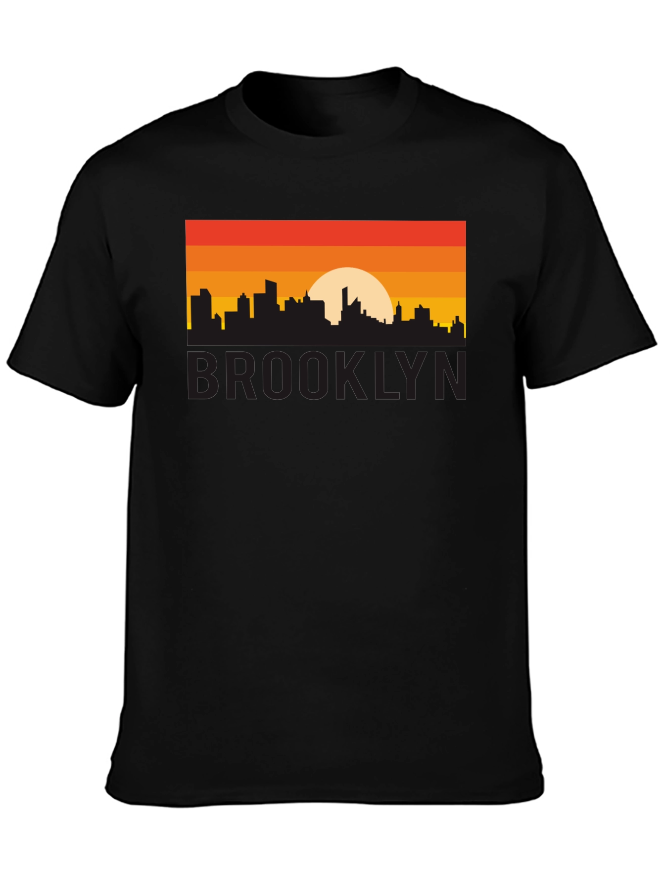 Brooklyn Sunset Graphic Tee - Black