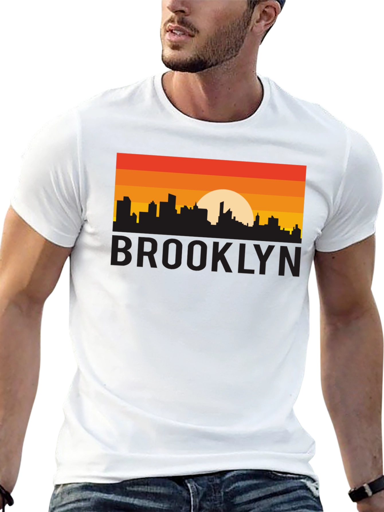 Brooklyn Sunset Graphic Tee - Black