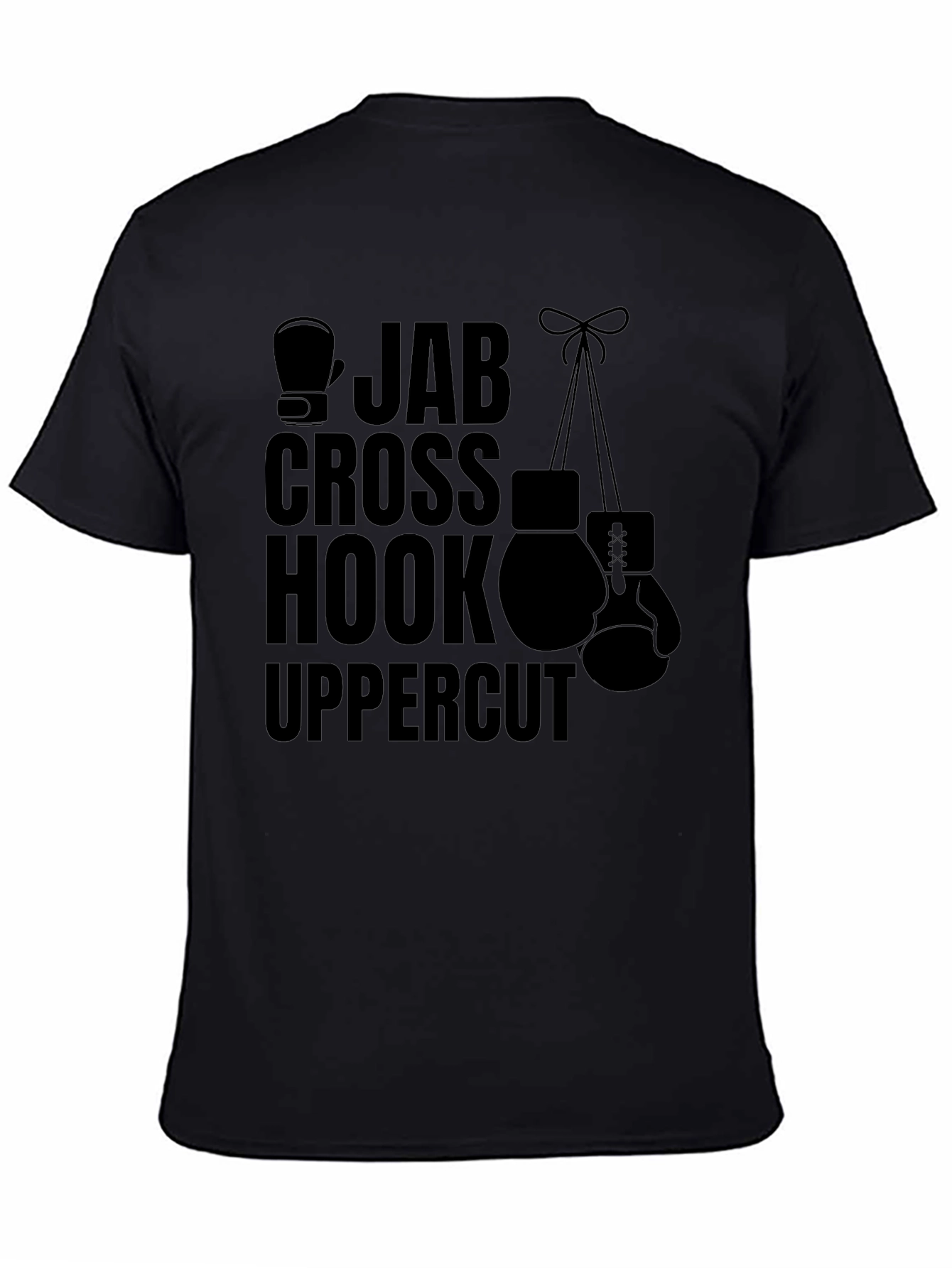 Boxing Moves Graphic Tee - Jab Cross Hook Uppercut