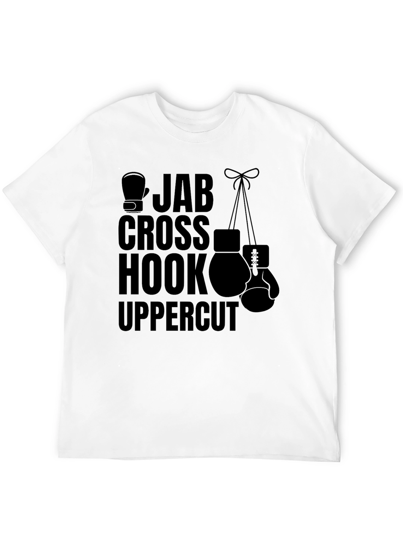 Boxing Moves Graphic Tee - Jab Cross Hook Uppercut