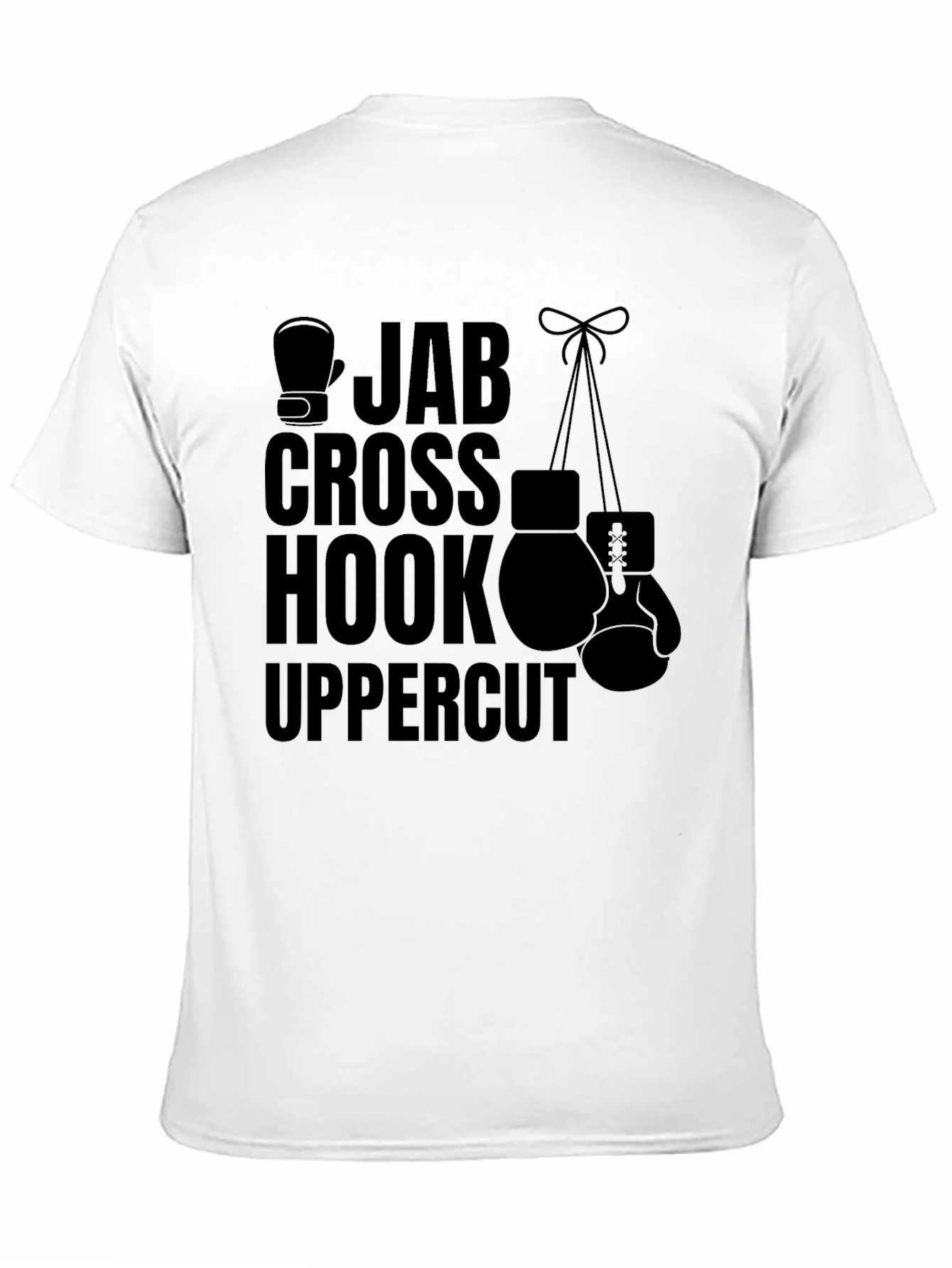 Boxing Moves Graphic Tee - Jab Cross Hook Uppercut