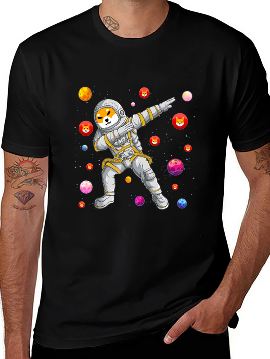 Shiba Inu Astronaut Dabbing T-Shirt - Crypto Meme Tee
