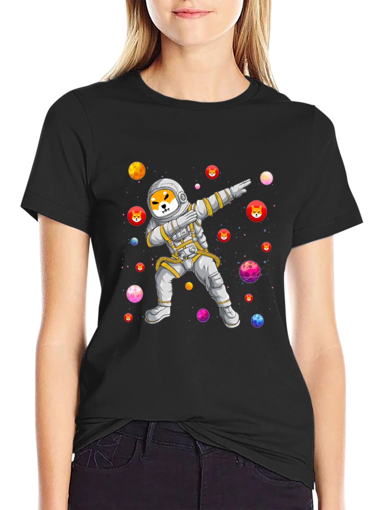 Shiba Inu Astronaut Dabbing T-Shirt - Crypto Meme Tee