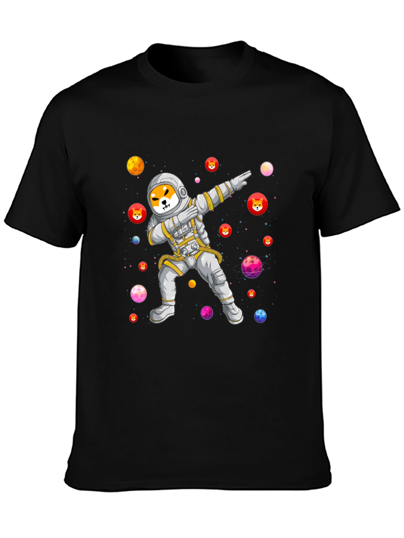 Shiba Inu Astronaut Dabbing T-Shirt - Crypto Meme Tee