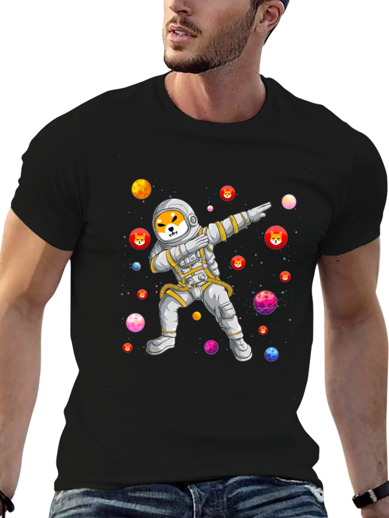 Shiba Inu Astronaut Dabbing T-Shirt - Crypto Meme Tee