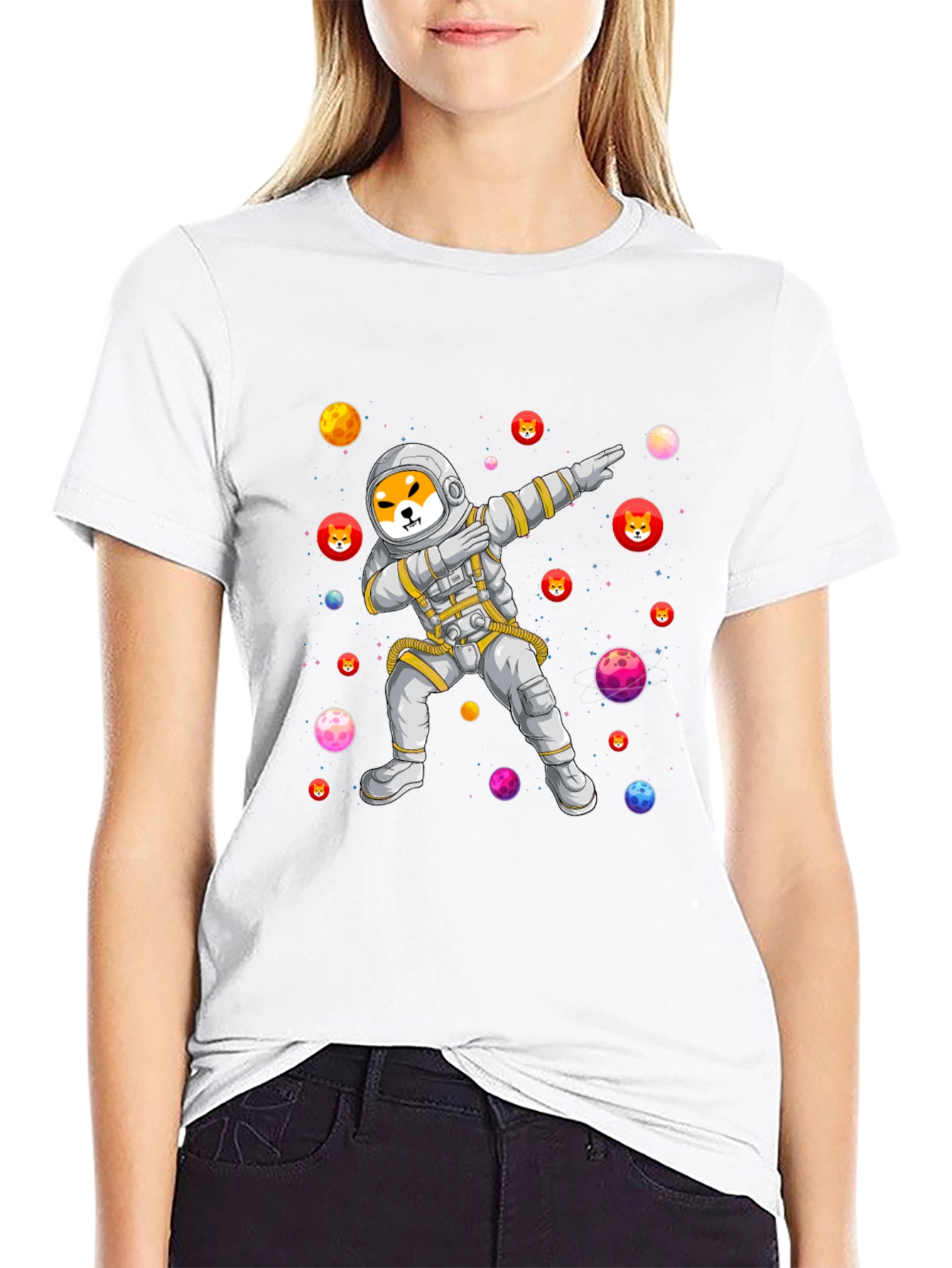 Shiba Inu Astronaut Dabbing T-Shirt - Crypto Meme Tee