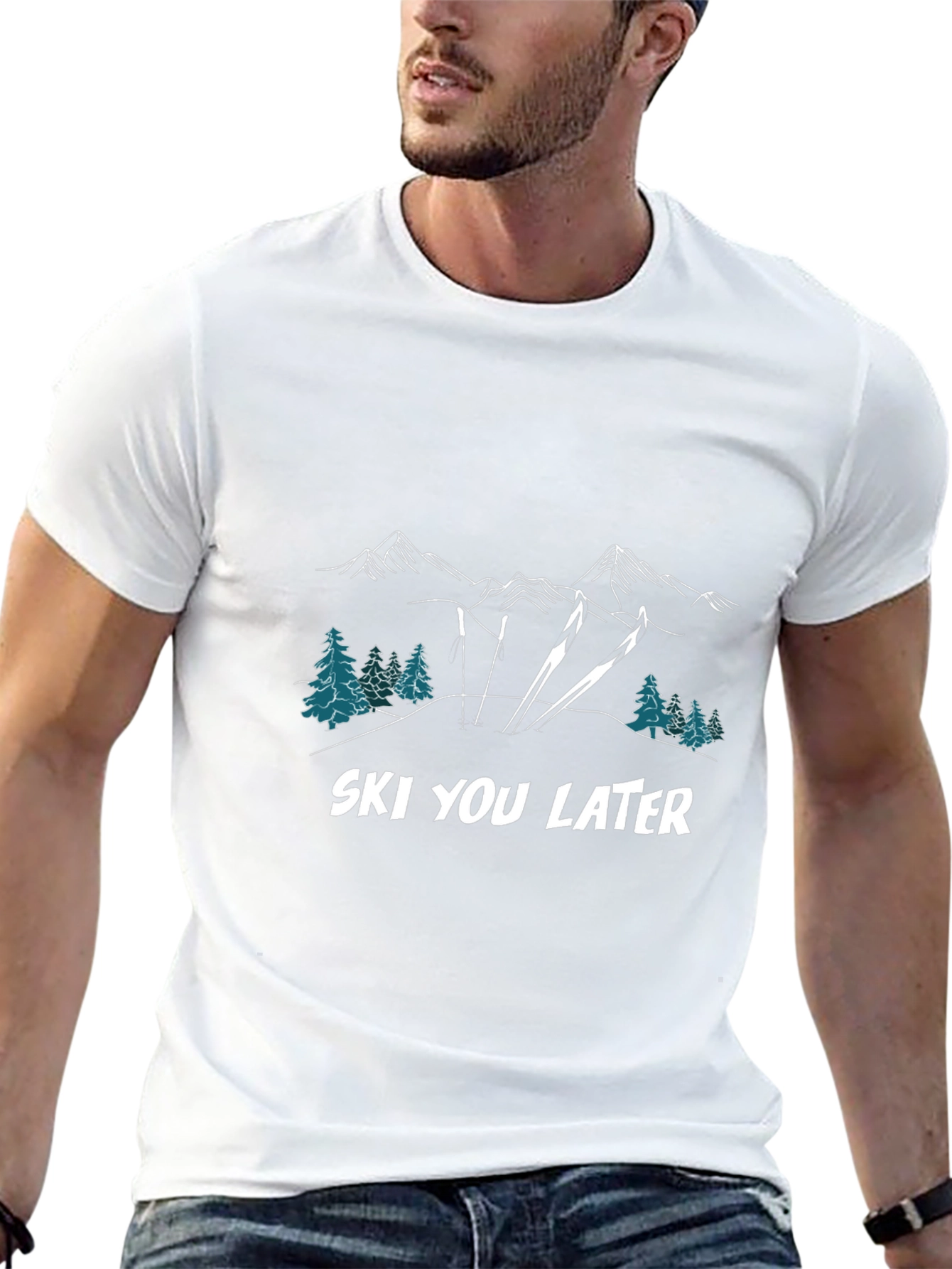 Ski You Later T-Shirt: Mountain Graphic Tee
