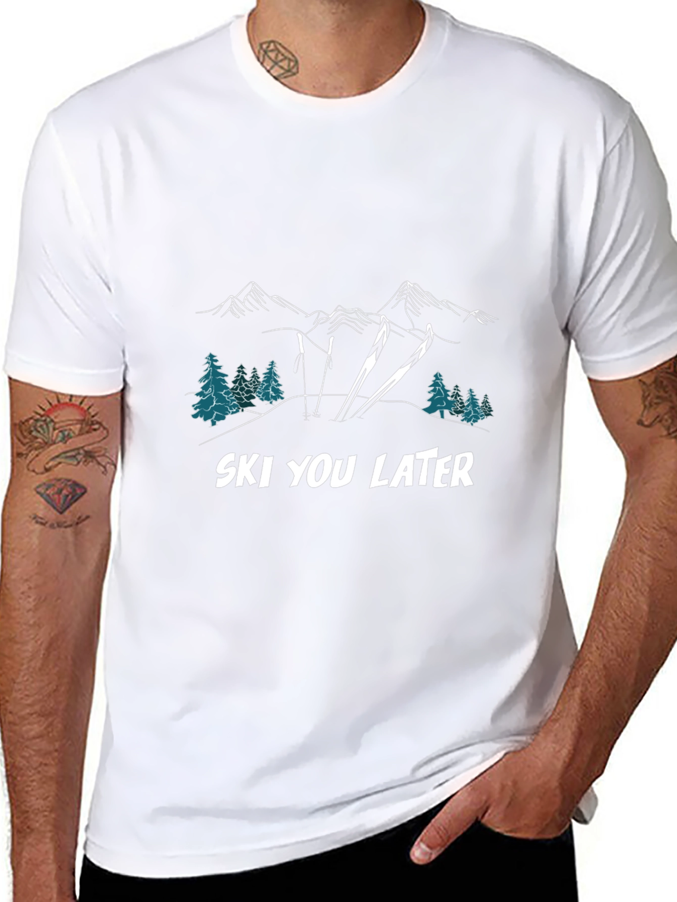 Ski You Later T-Shirt: Mountain Graphic Tee