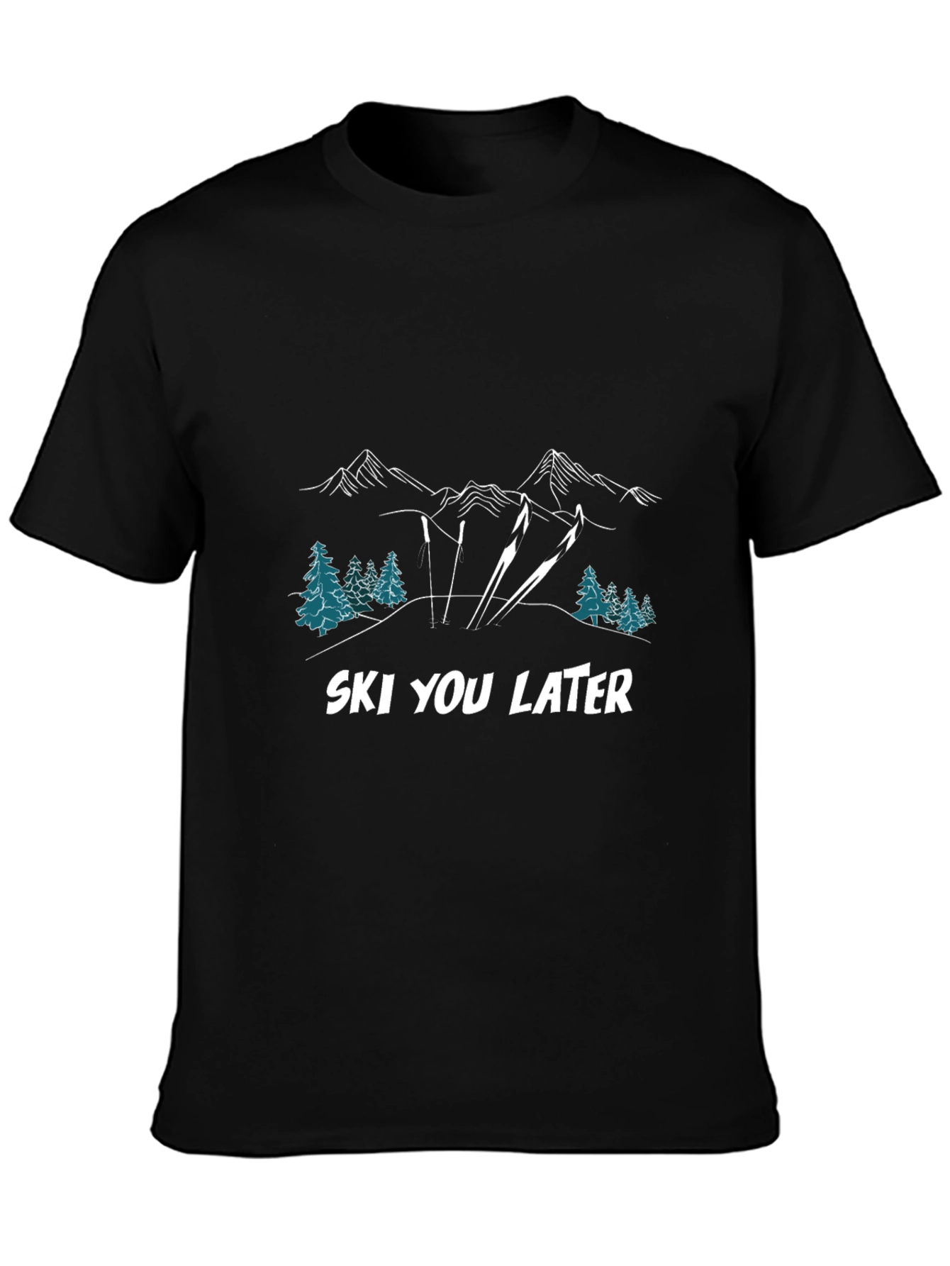 Ski You Later T-Shirt: Mountain Graphic Tee