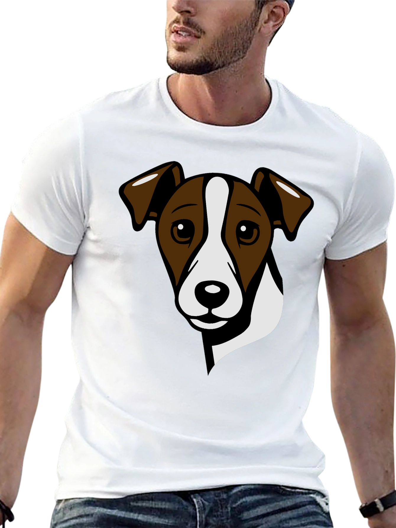 Dog Graphic Tee - Jack Russell Terrier Black T-Shirt