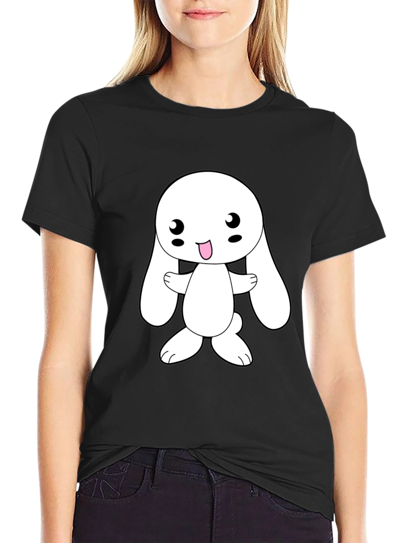 Cute Bunny Graphic T-Shirt - Soft Cotton Blend