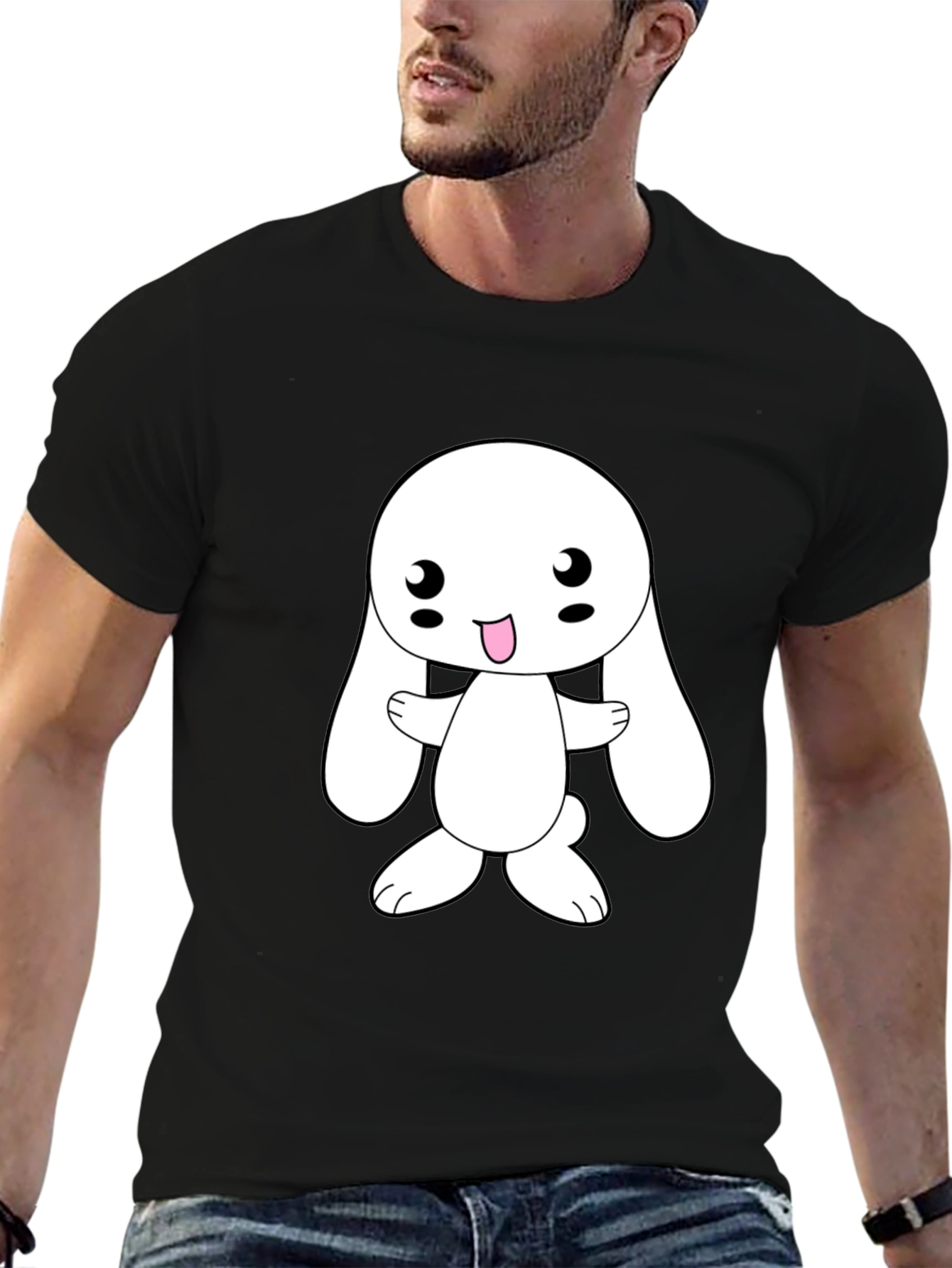 Cute Bunny Graphic T-Shirt - Soft Cotton Blend