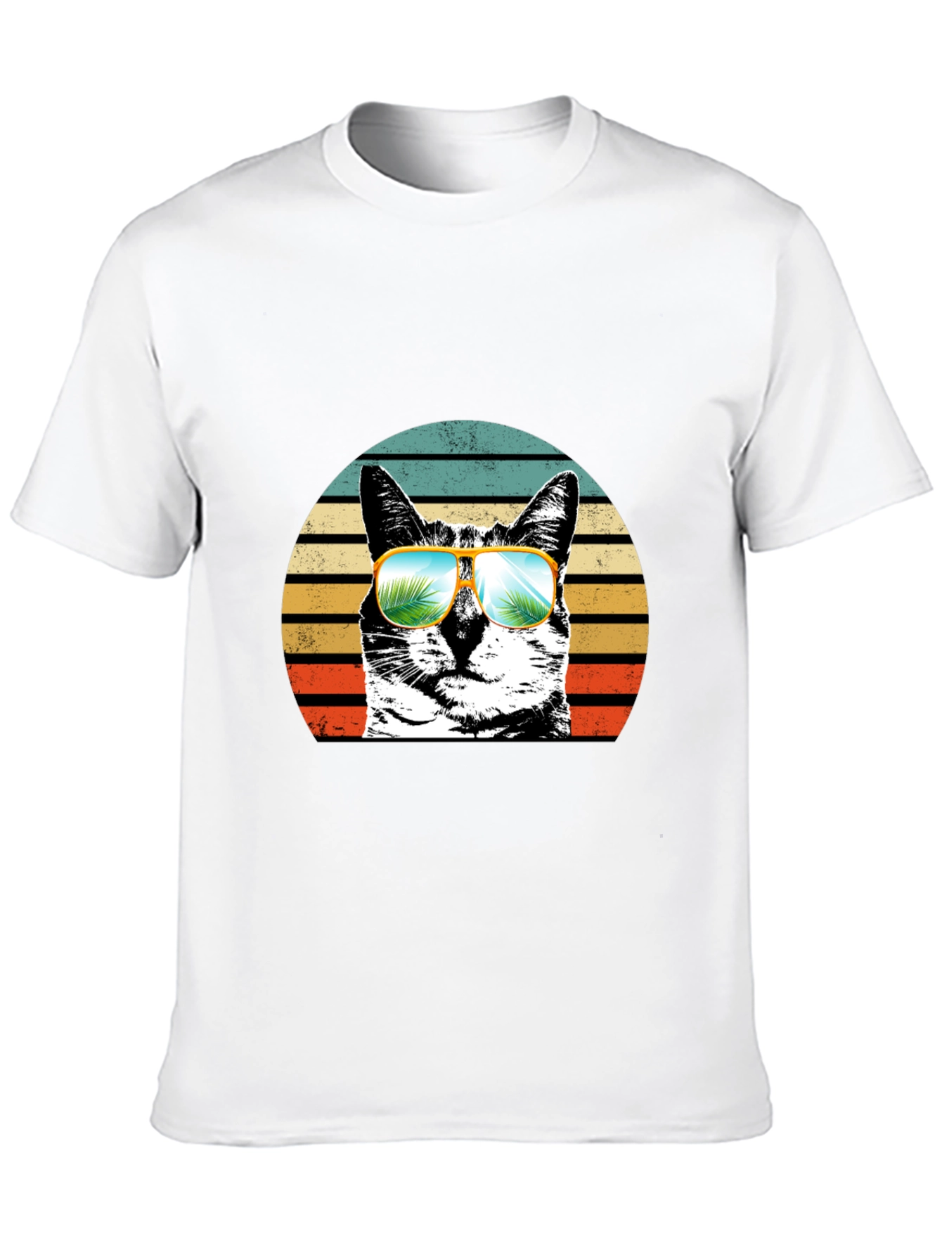 Cool Cat Retro Sunset T-Shirt