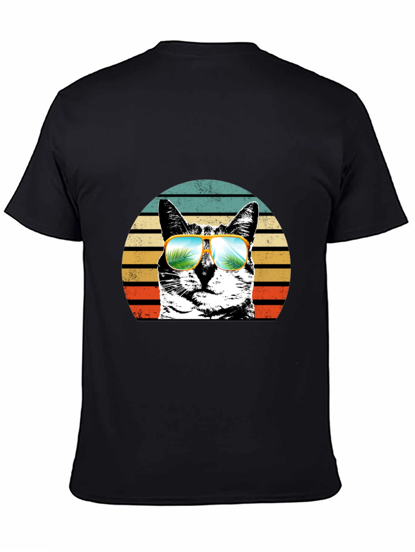 Cool Cat Retro Sunset T-Shirt