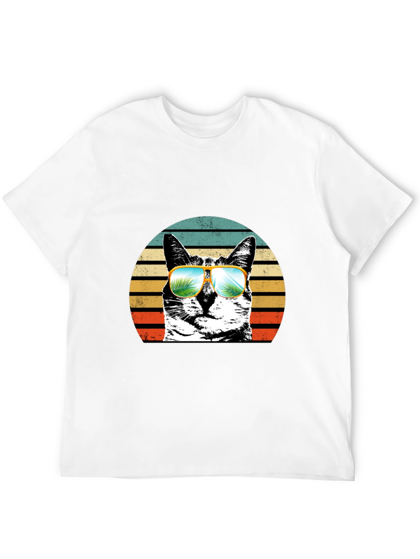 Cool Cat Retro Sunset T-Shirt
