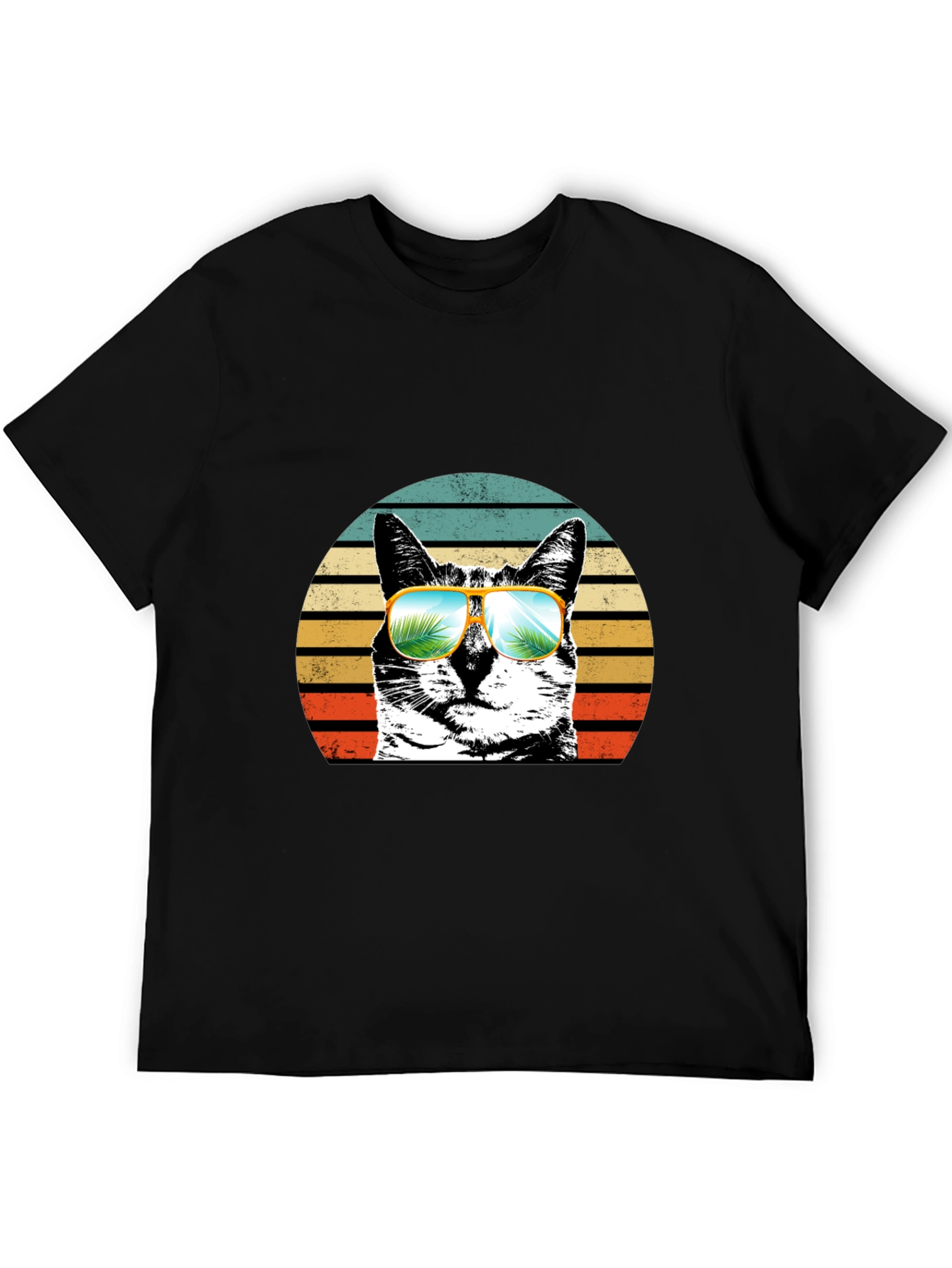 Cool Cat Retro Sunset T-Shirt
