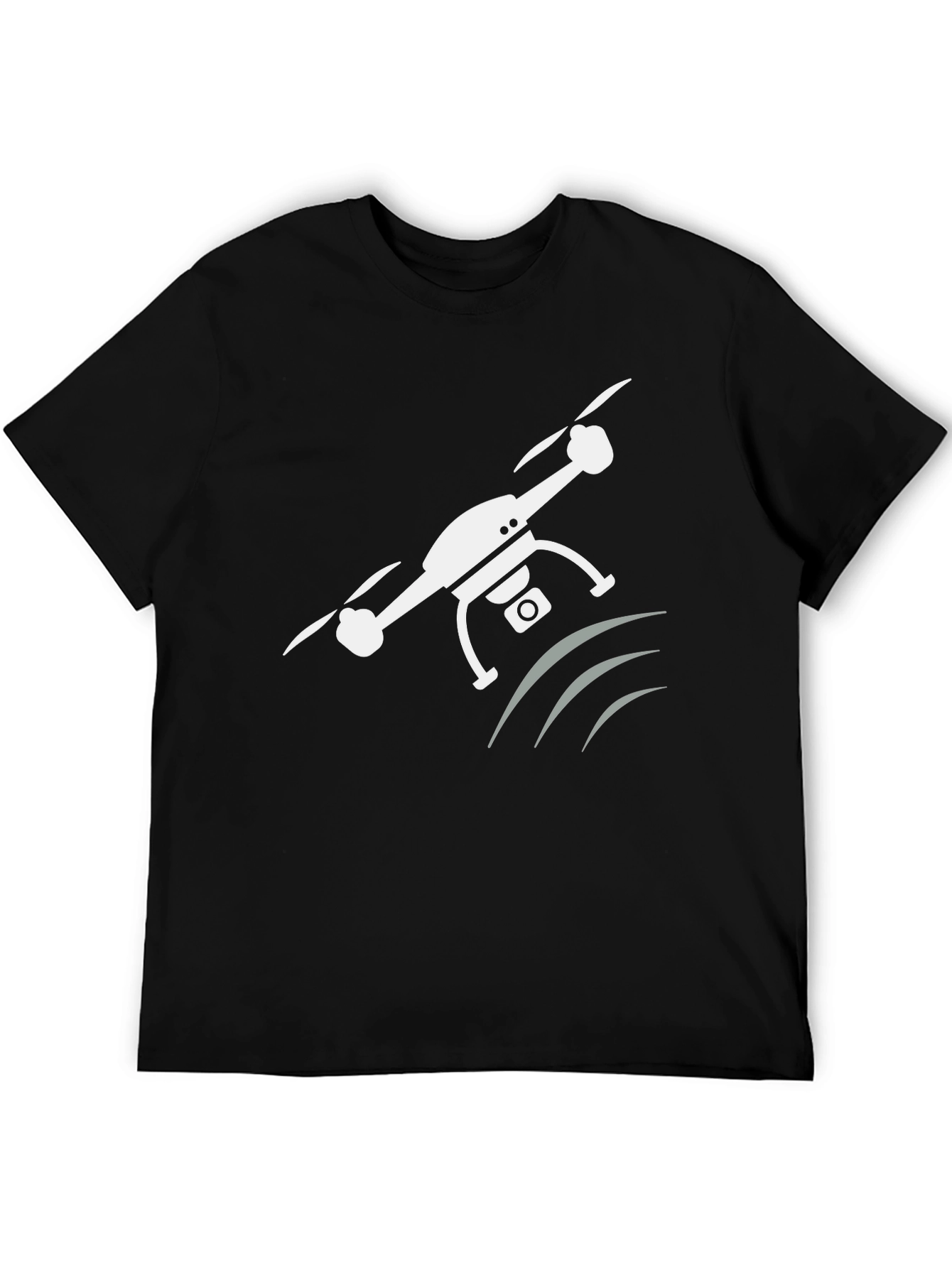 Drone Graphic T-Shirt - Modern Crew Neck Tee