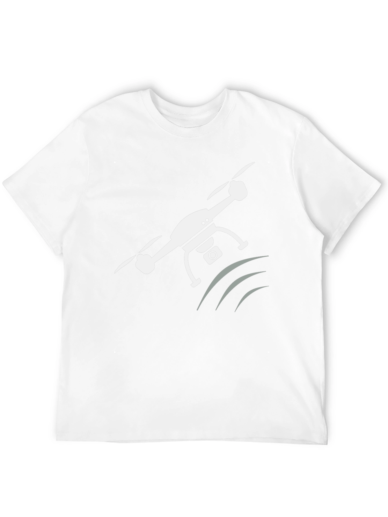 Drone Graphic T-Shirt - Modern Crew Neck Tee