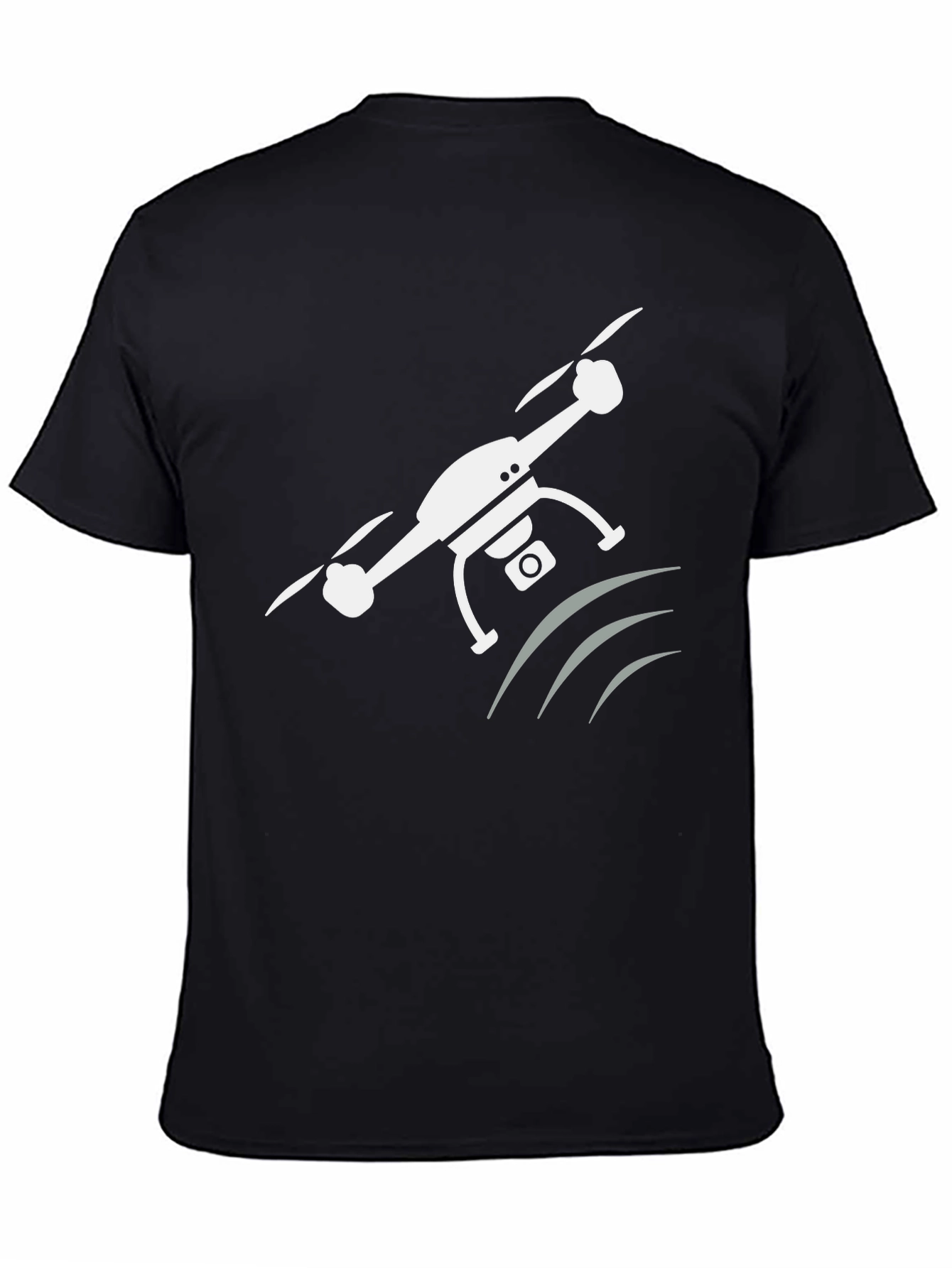 Drone Graphic T-Shirt - Modern Crew Neck Tee