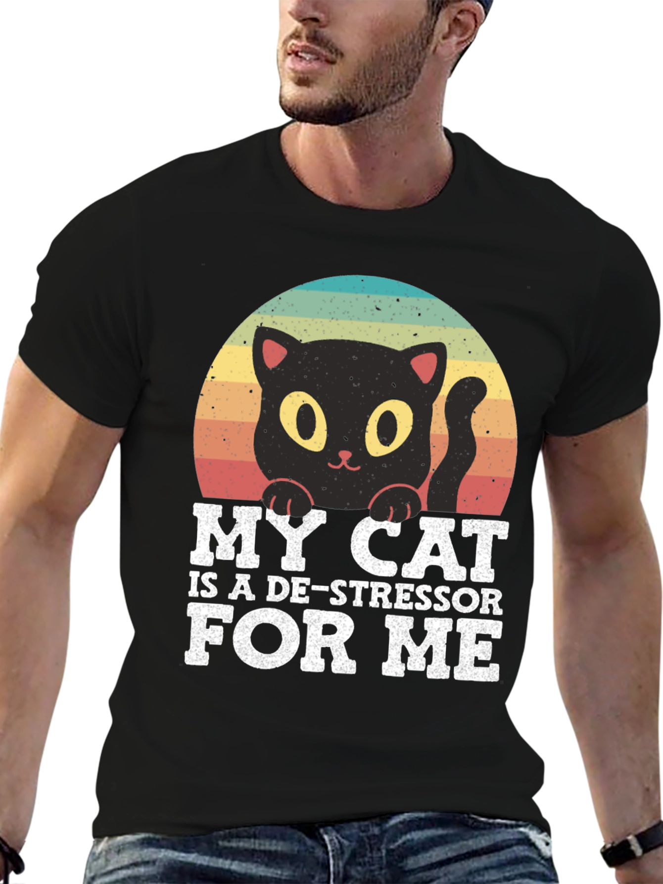 Cute Cat De-Stressor T-Shirt