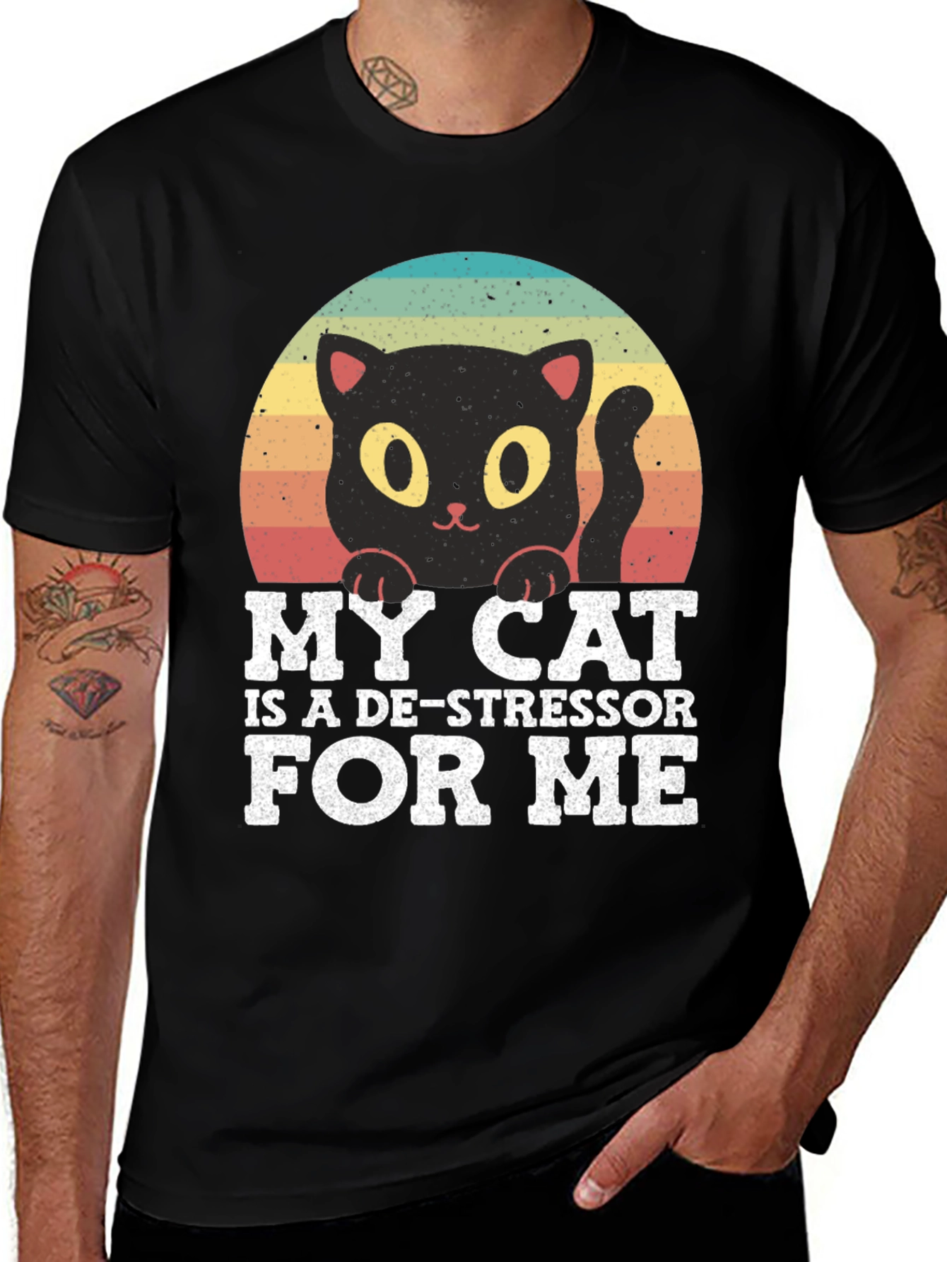 Cute Cat De-Stressor T-Shirt