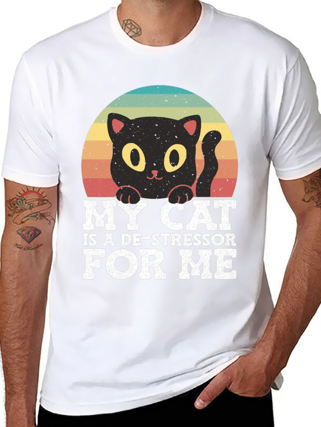 Cute Cat De-Stressor T-Shirt