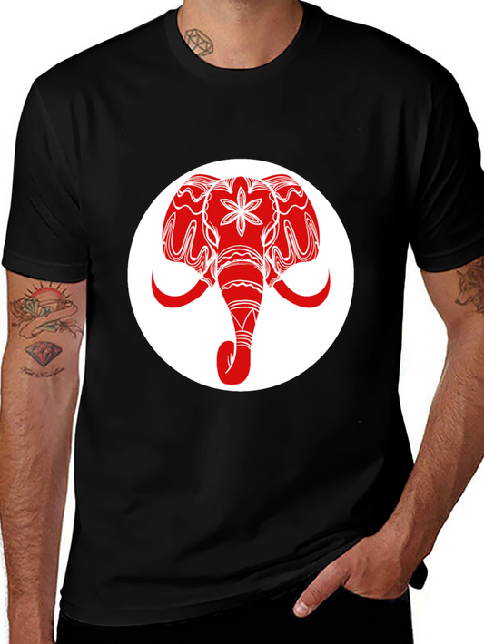 Elephant Graphic Tee - Stylish Black T-Shirt