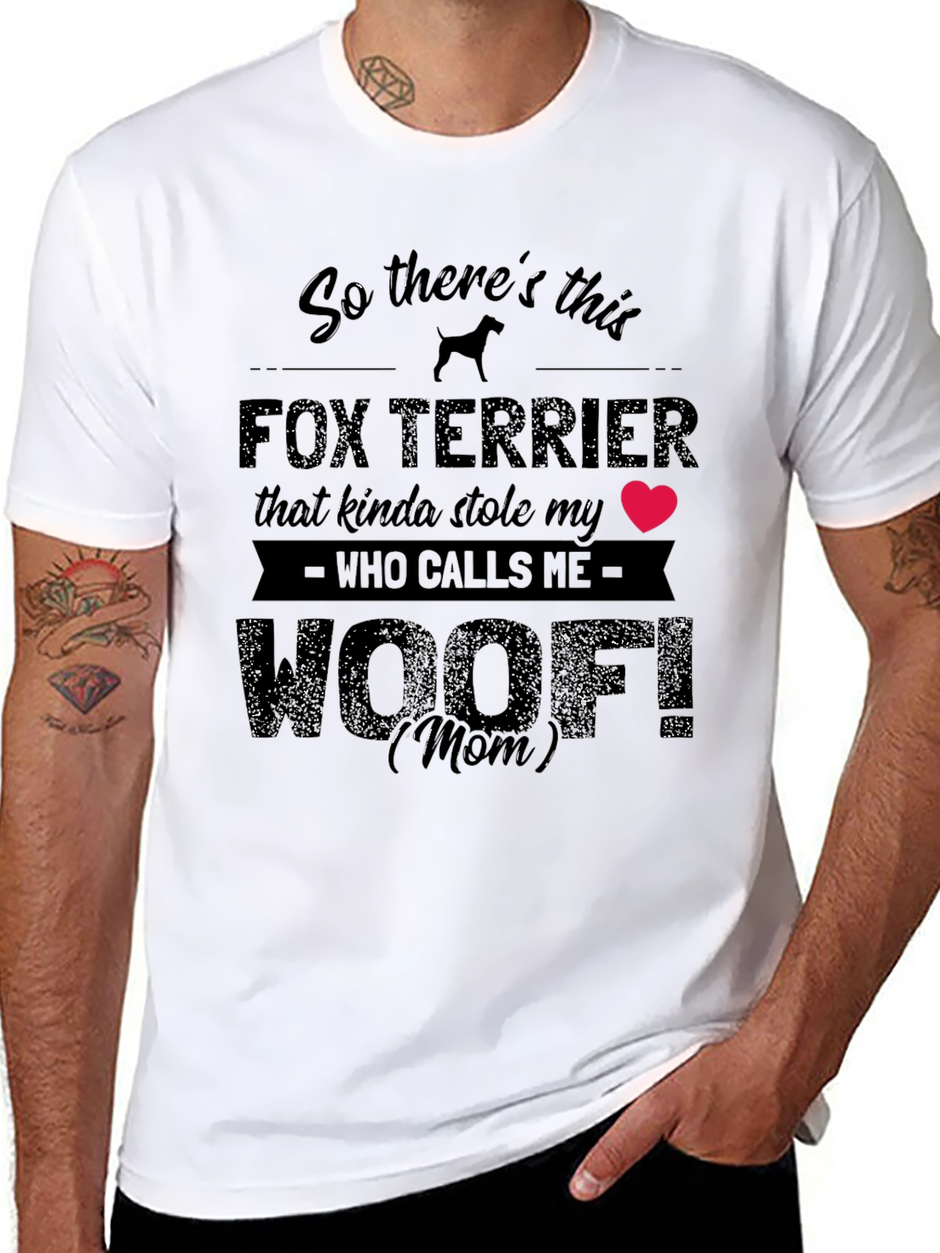 Fox Terrier Woof! Mom T-Shirt