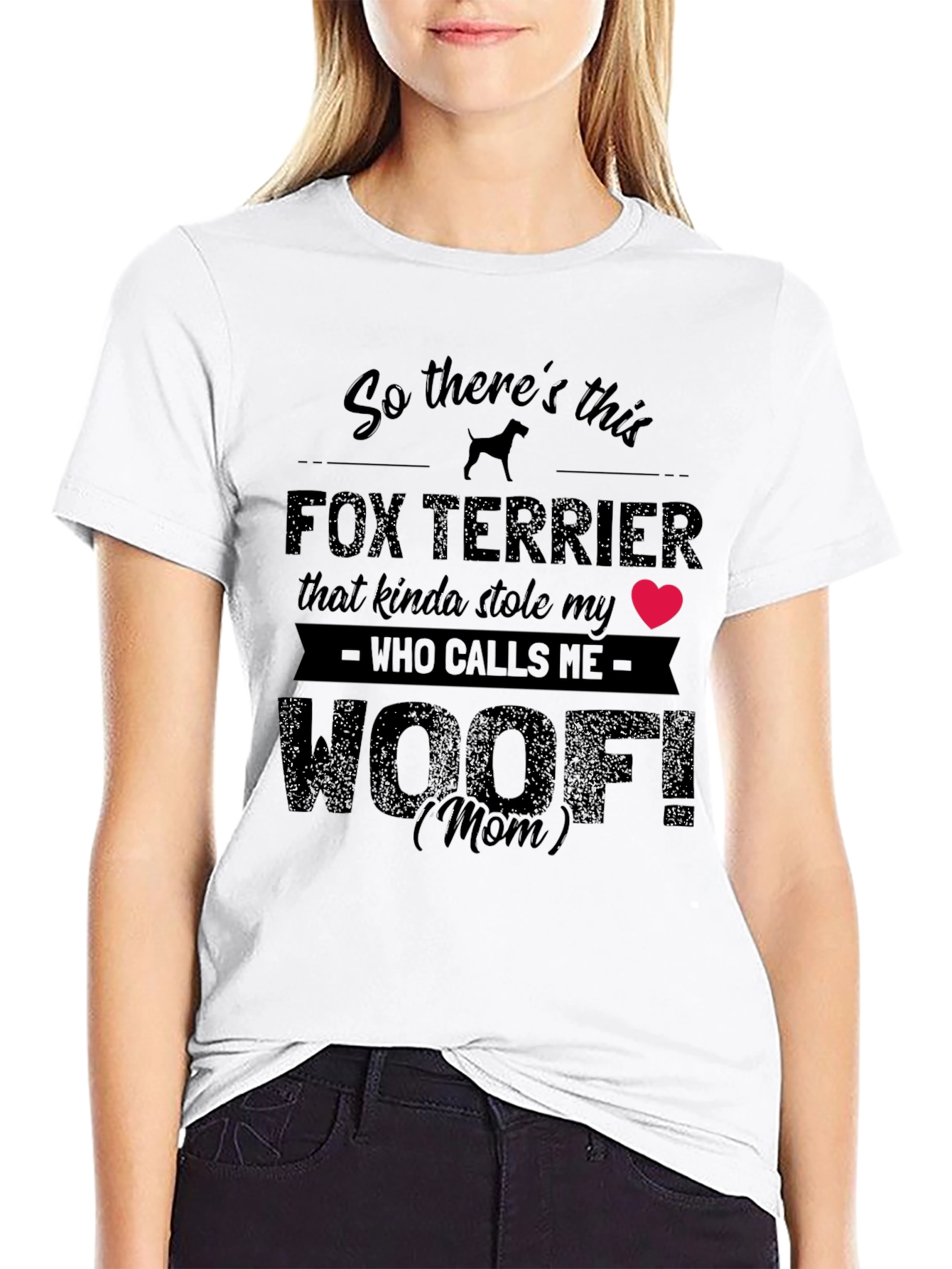 Fox Terrier Woof! Mom T-Shirt
