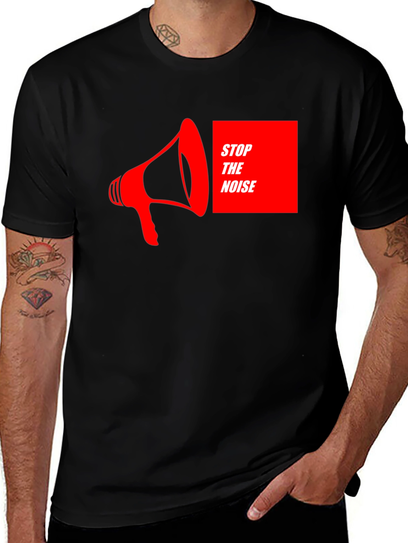 Stop the Noise Graphic Tee - Black
