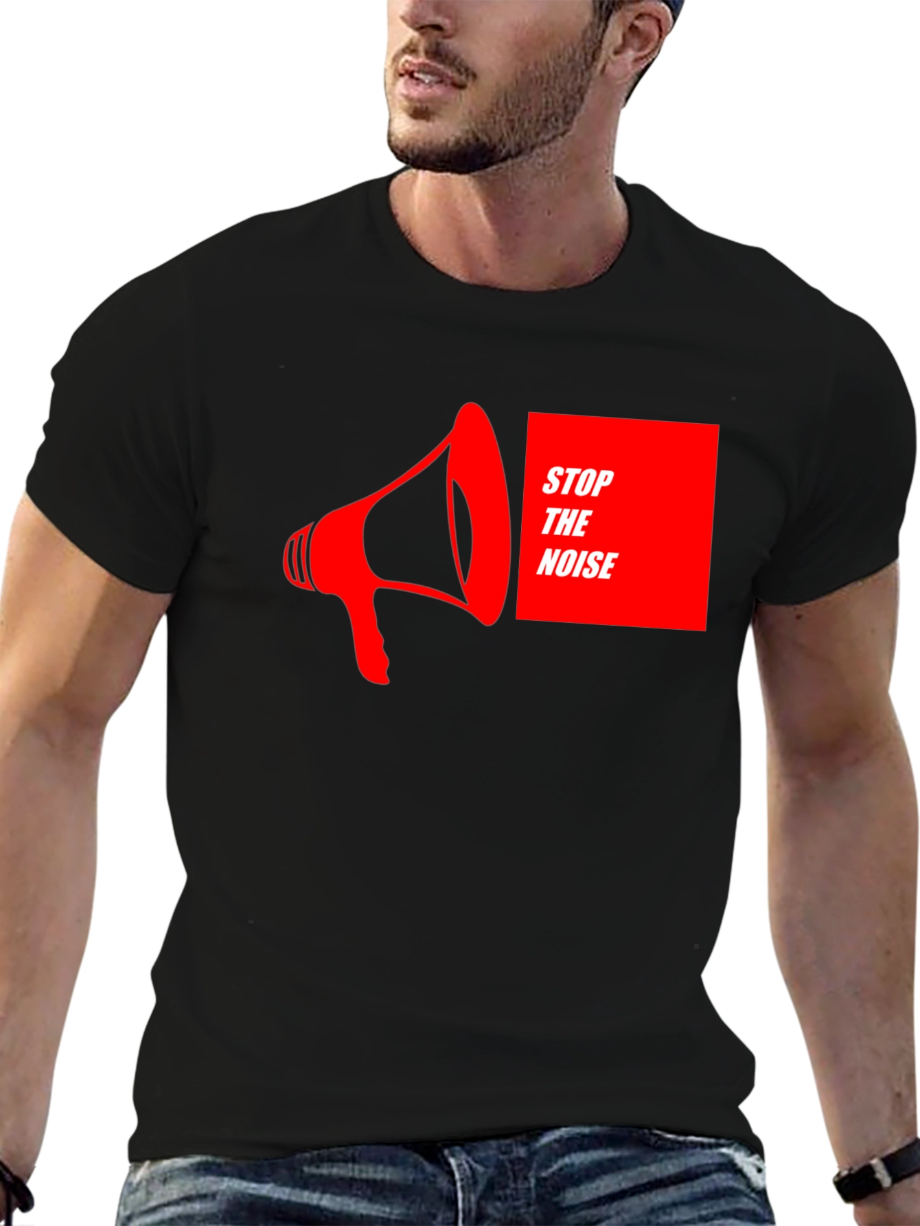 Stop the Noise Graphic Tee - Black