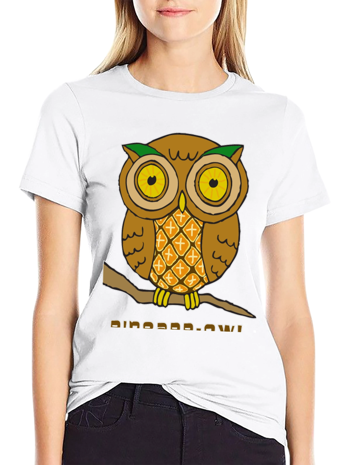 Pineapple Owl Graphic T-Shirt - Unique Design!