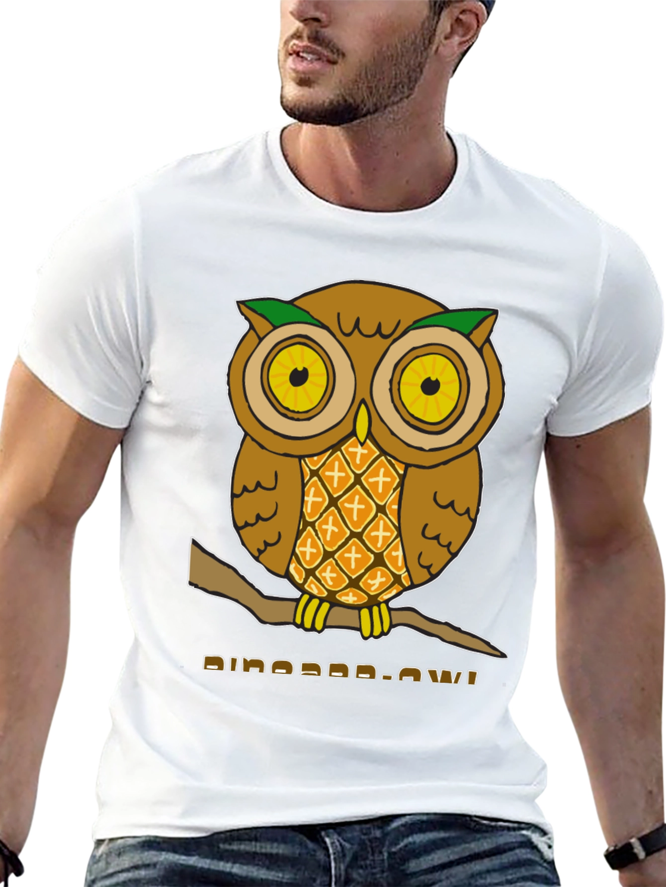 Pineapple Owl Graphic T-Shirt - Unique Design!