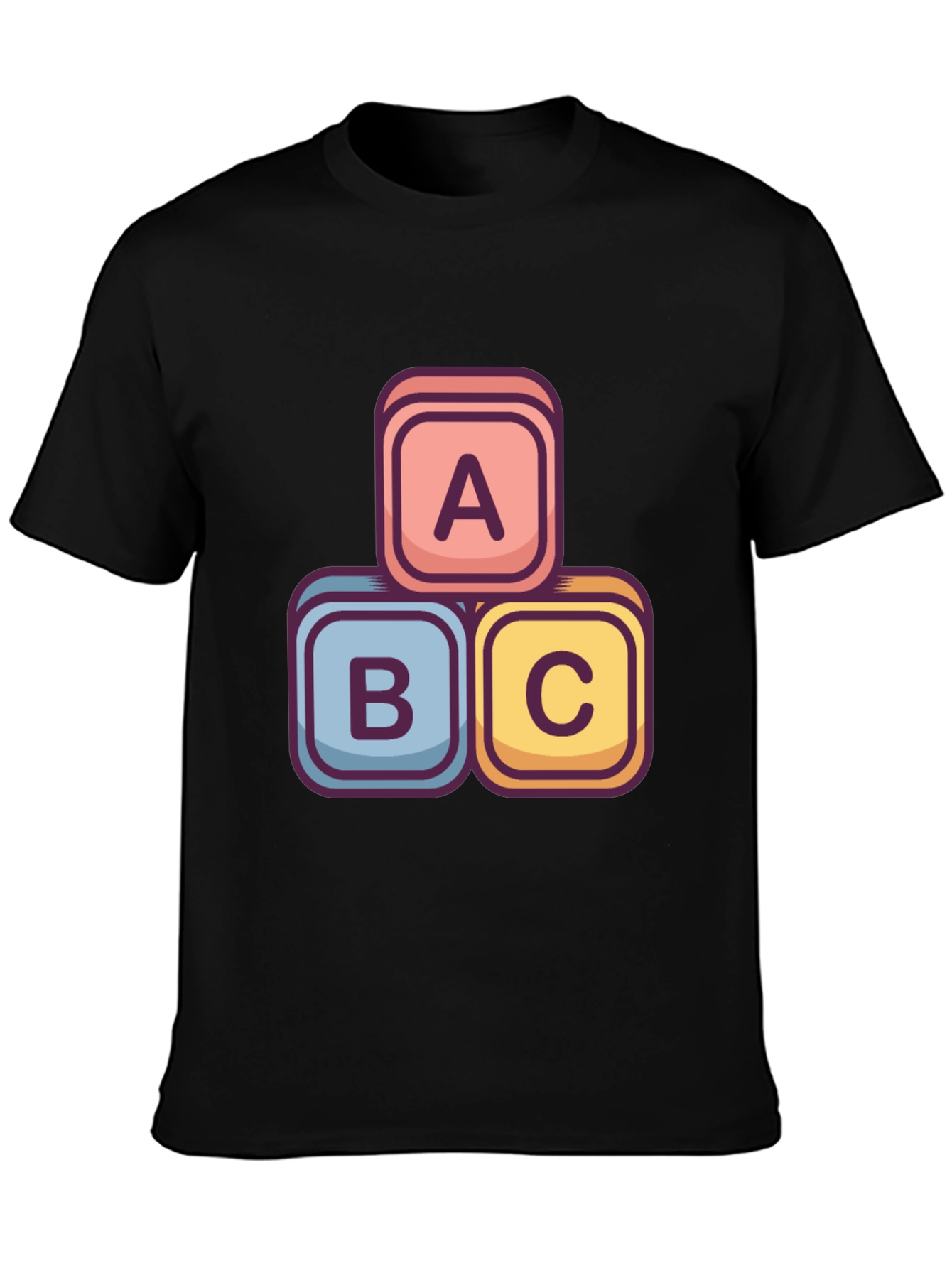 ABC Blocks Graphic Tee - Stylish Cotton Blend