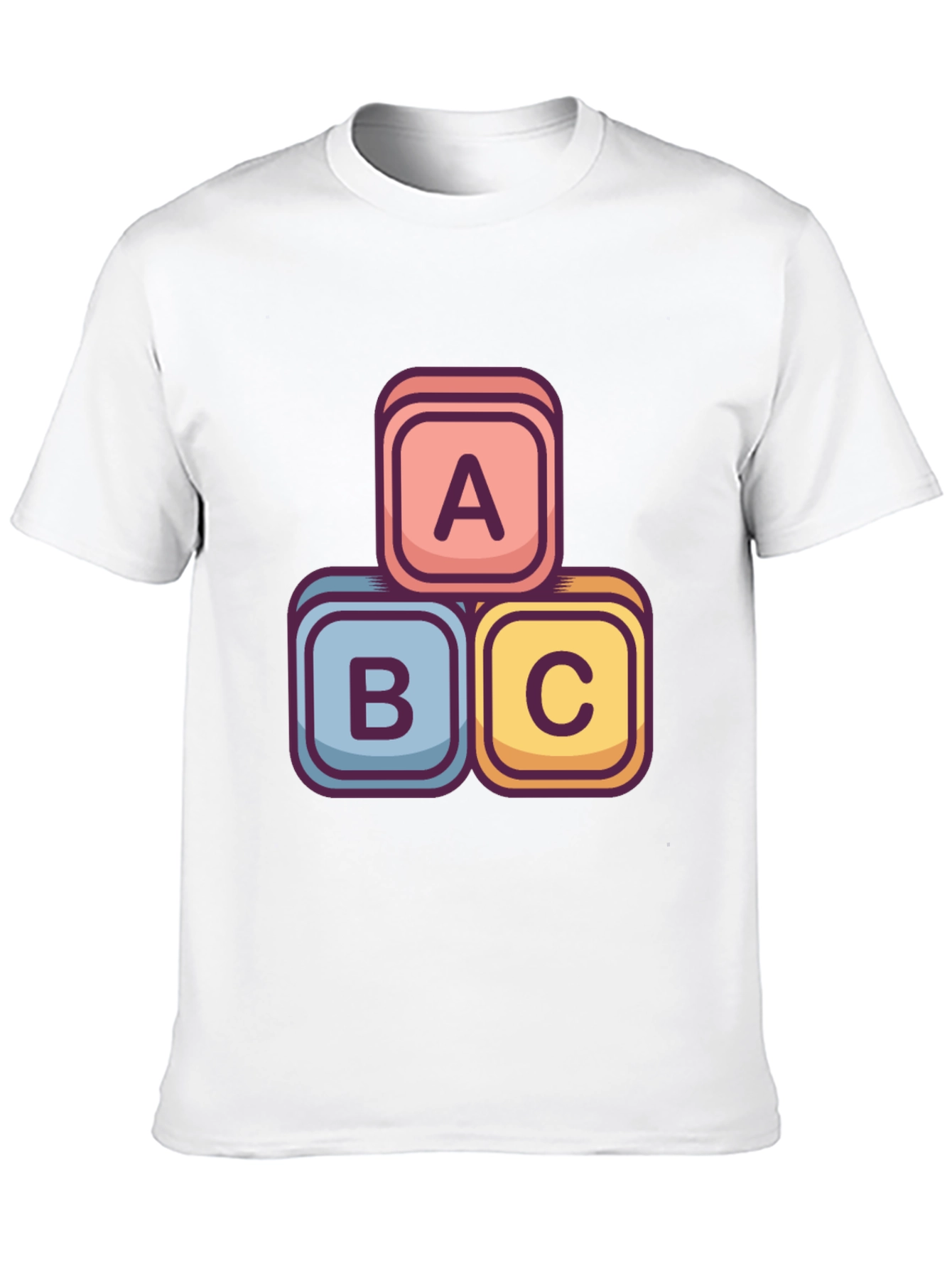ABC Blocks Graphic Tee - Stylish Cotton Blend