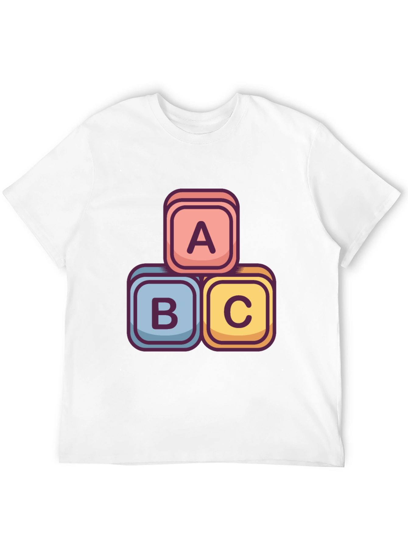 ABC Blocks Graphic Tee - Stylish Cotton Blend