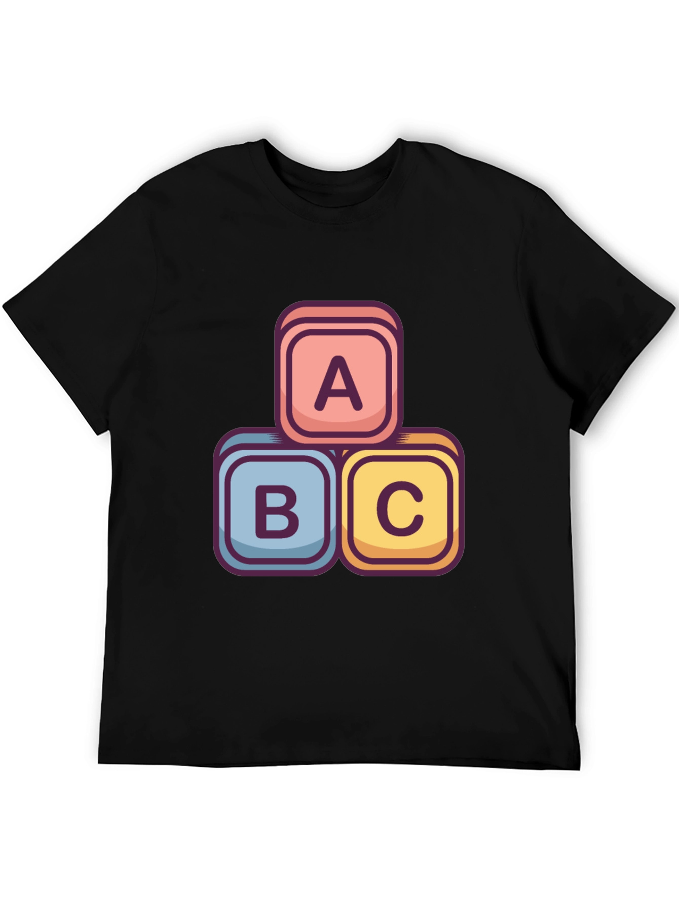 ABC Blocks Graphic Tee - Stylish Cotton Blend
