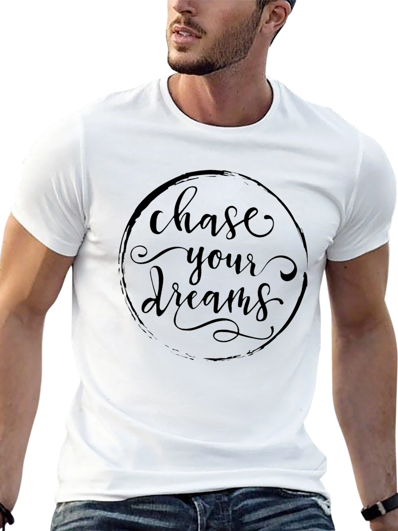 Chase Your Dreams Graphic T-Shirt - Mens Black Tee