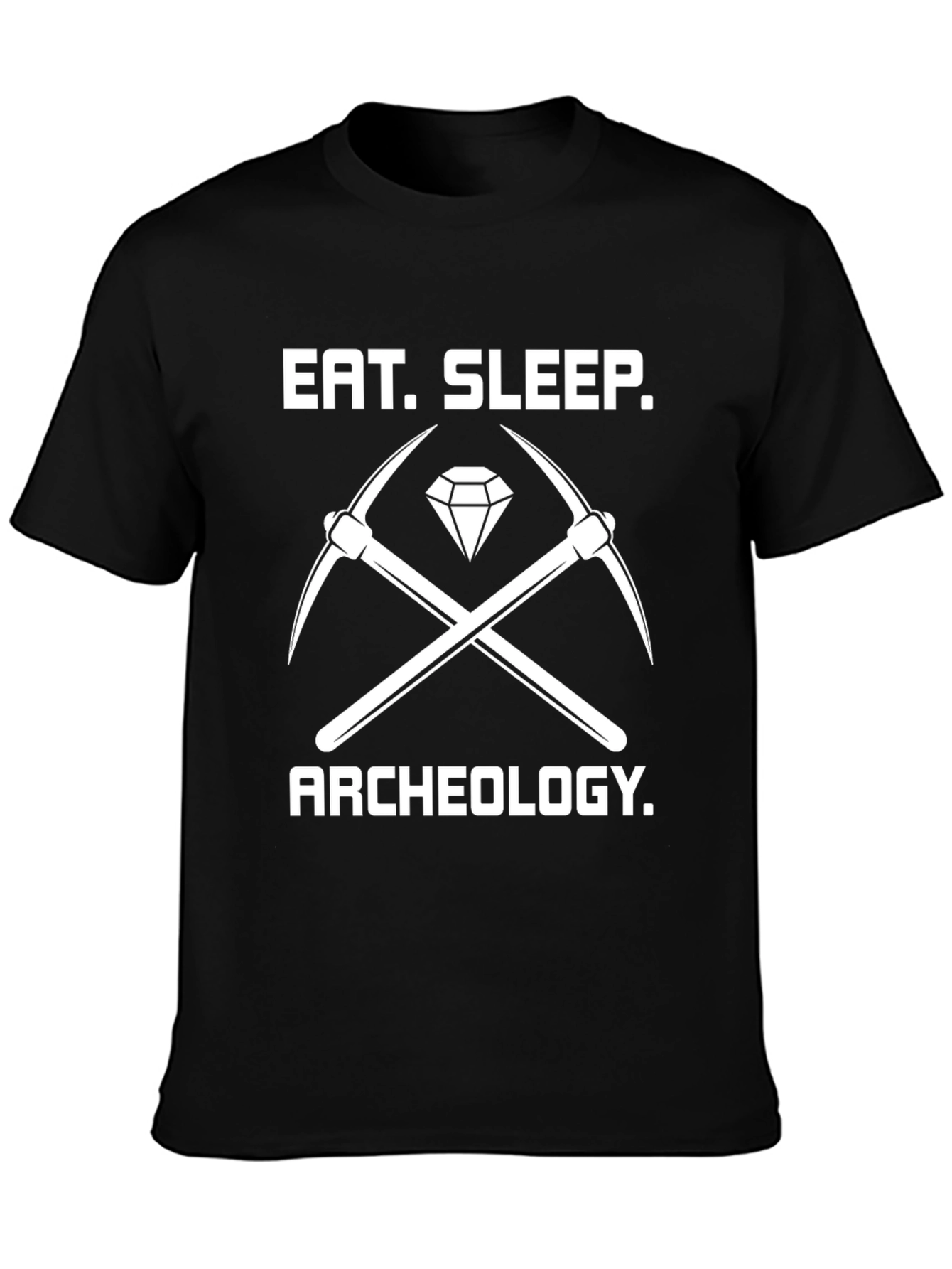 Eat Sleep Archeology T-Shirt - Black Crew Neck Tee