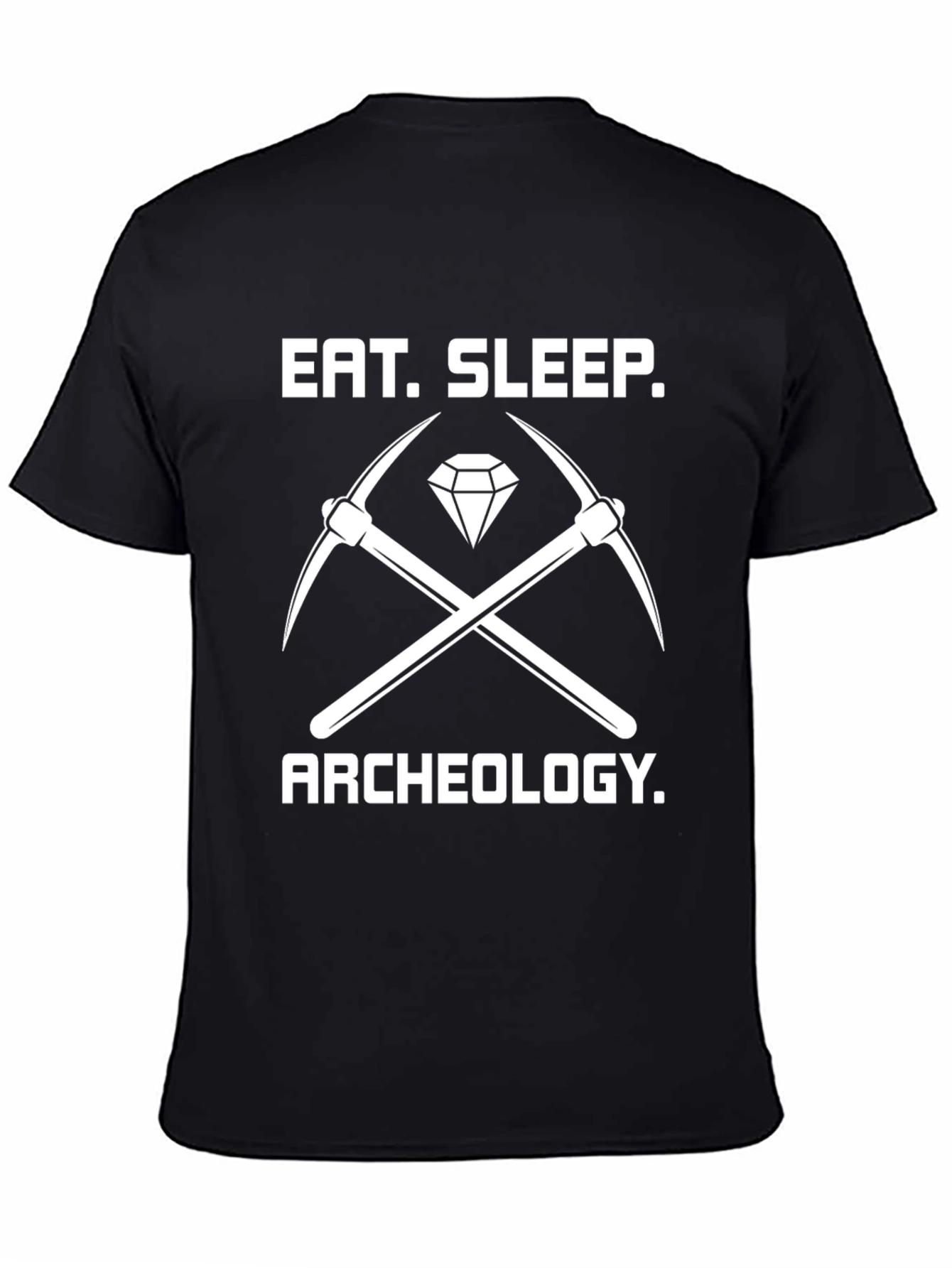 Eat Sleep Archeology T-Shirt - Black Crew Neck Tee