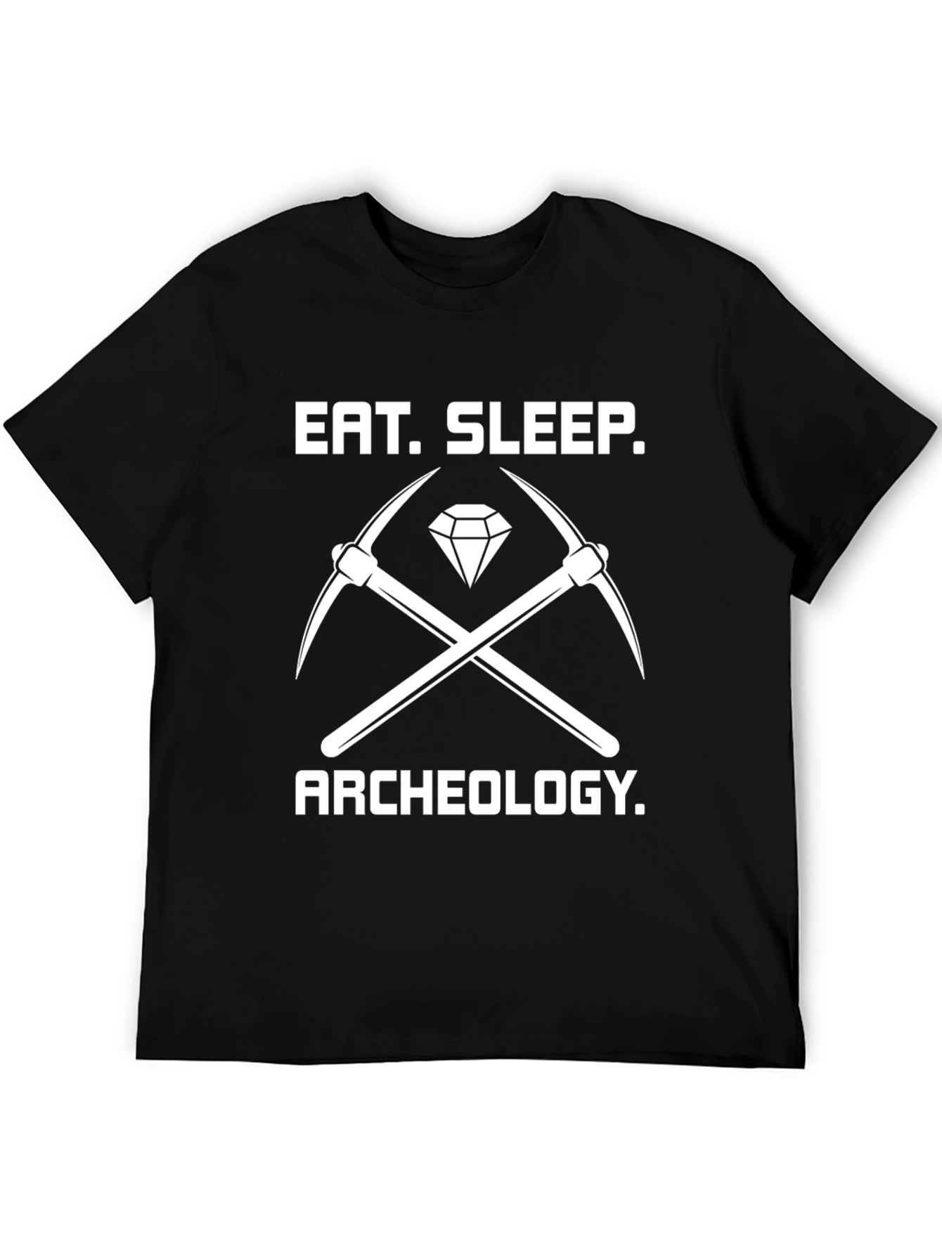 Eat Sleep Archeology T-Shirt - Black Crew Neck Tee