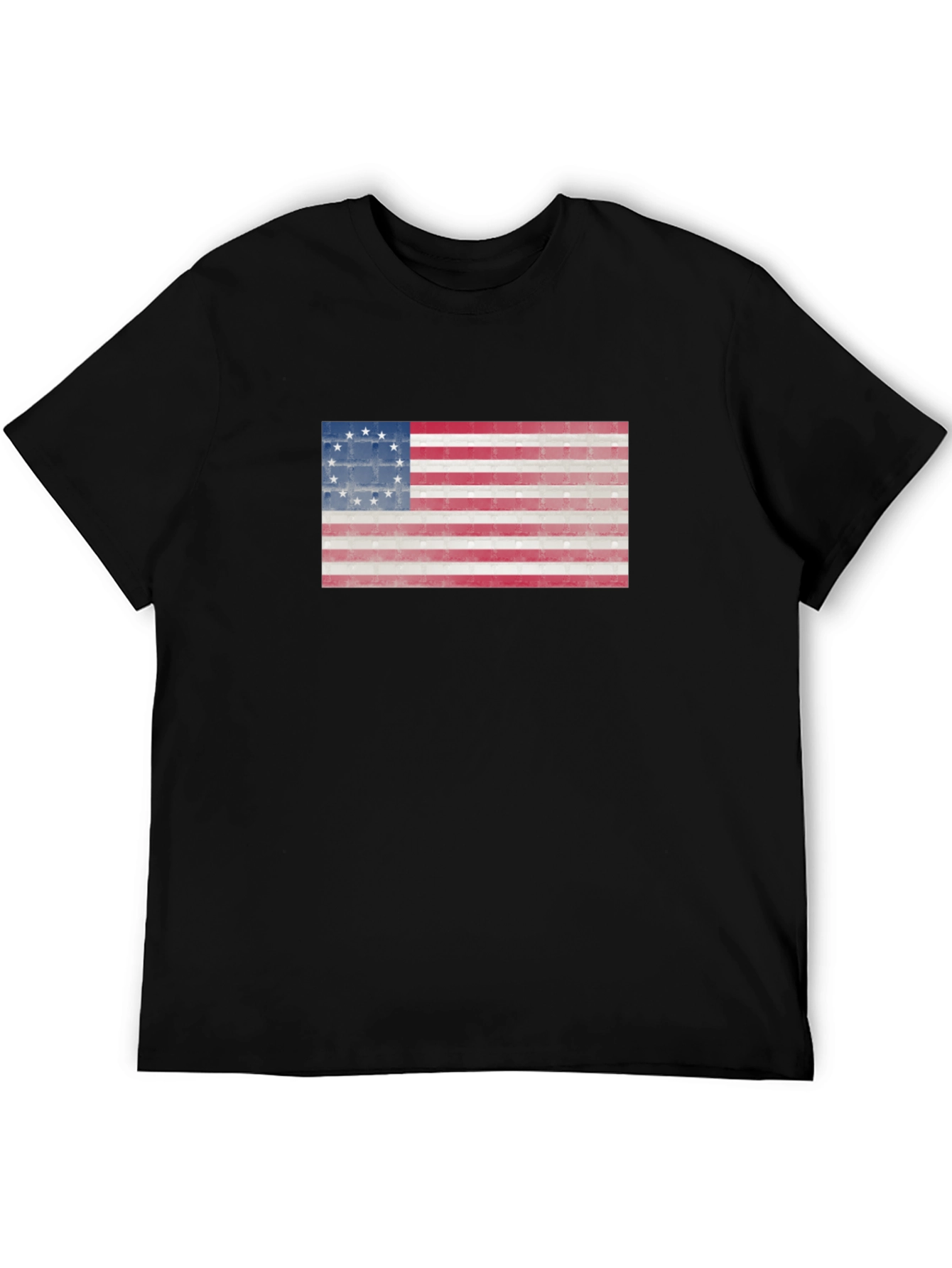 Betsy Ross Flag Graphic Tee - Patriotic Black T-Shirt