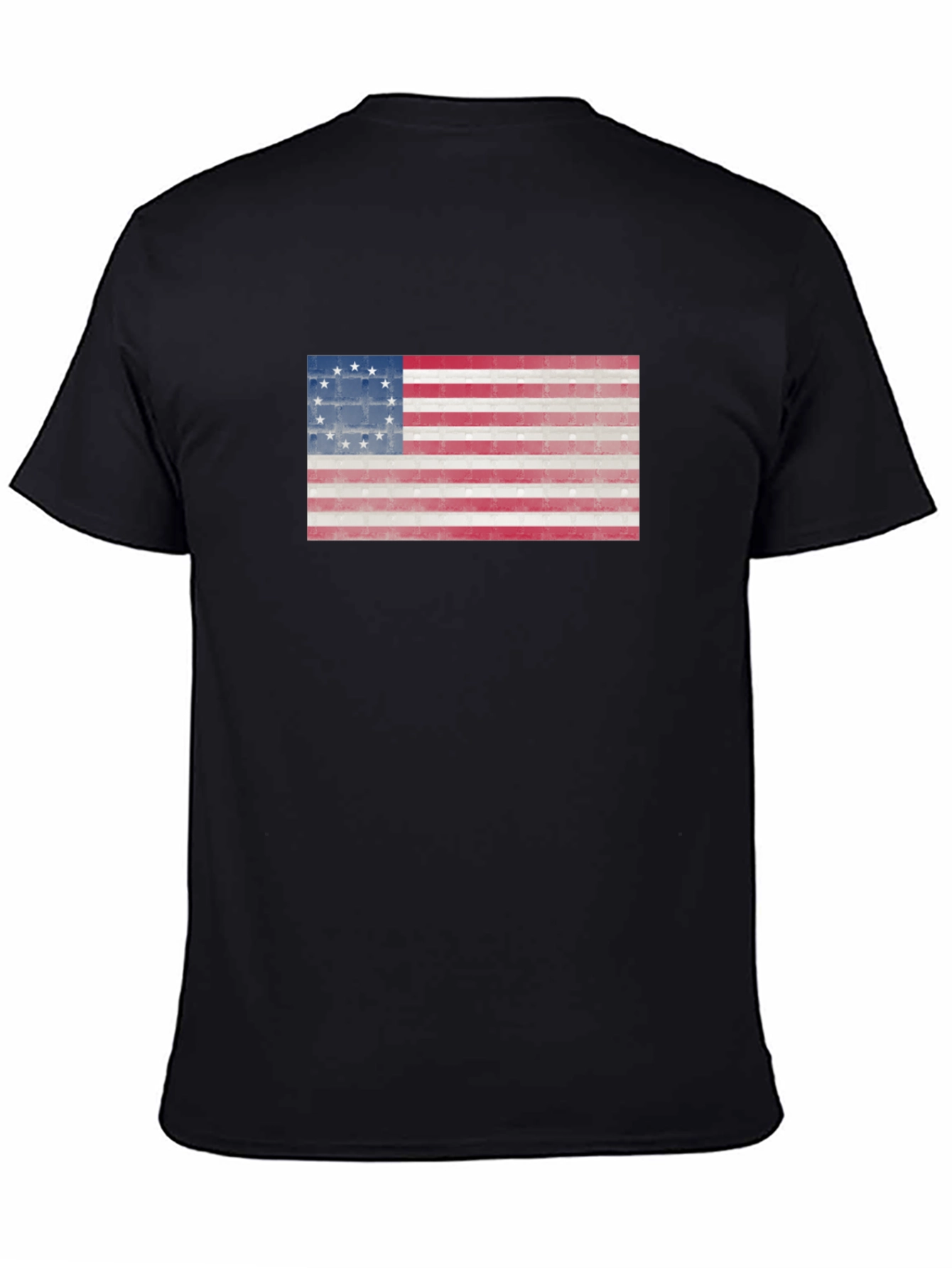 Betsy Ross Flag Graphic Tee - Patriotic Black T-Shirt