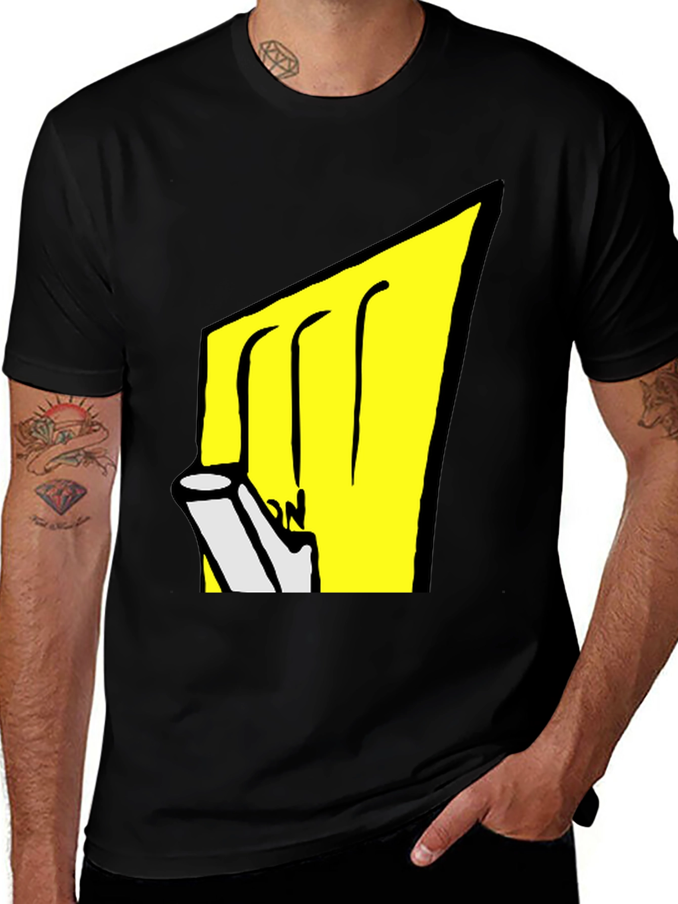 Black T-Shirt with Graphic Design