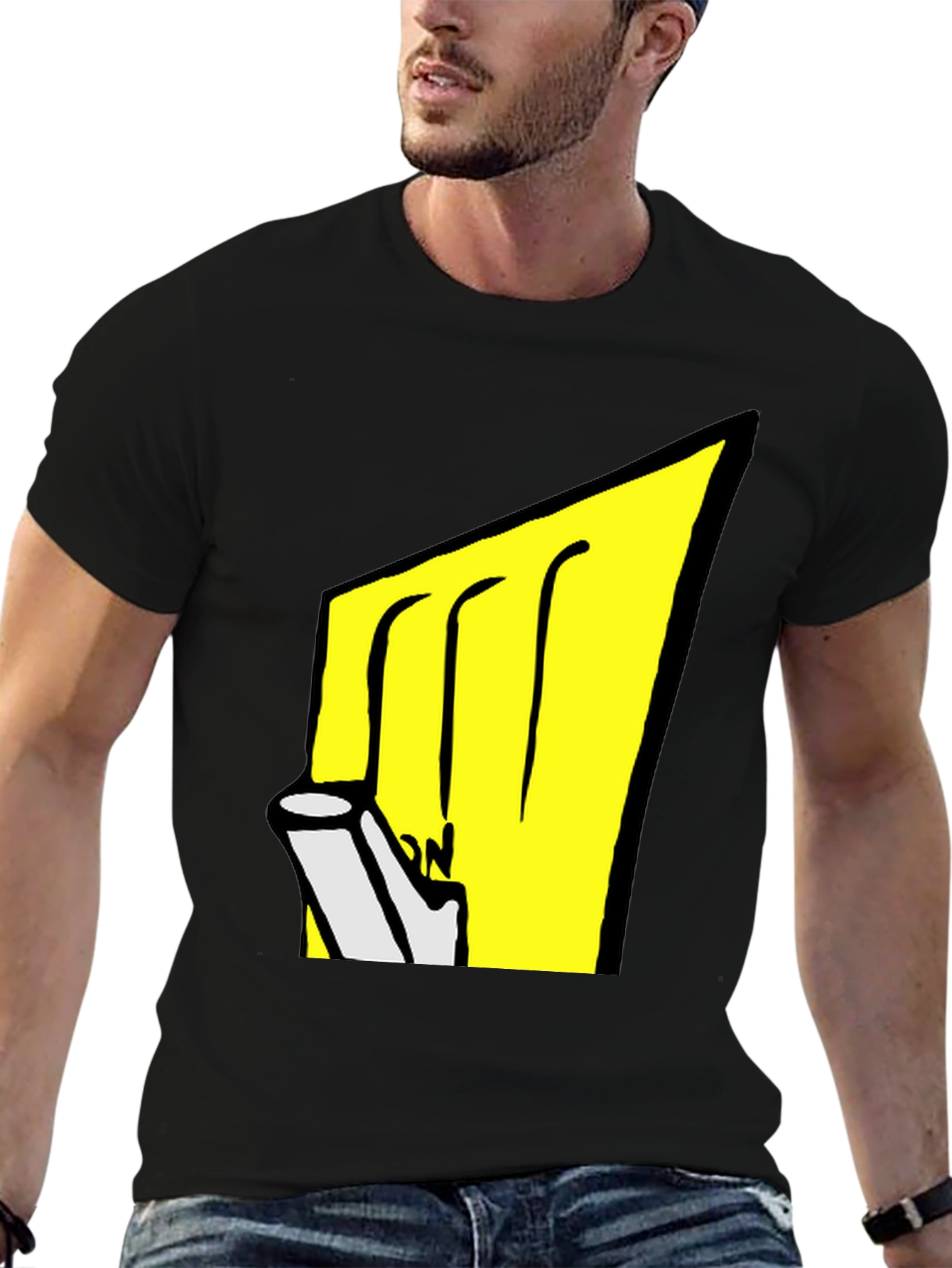 Black T-Shirt with Graphic Design