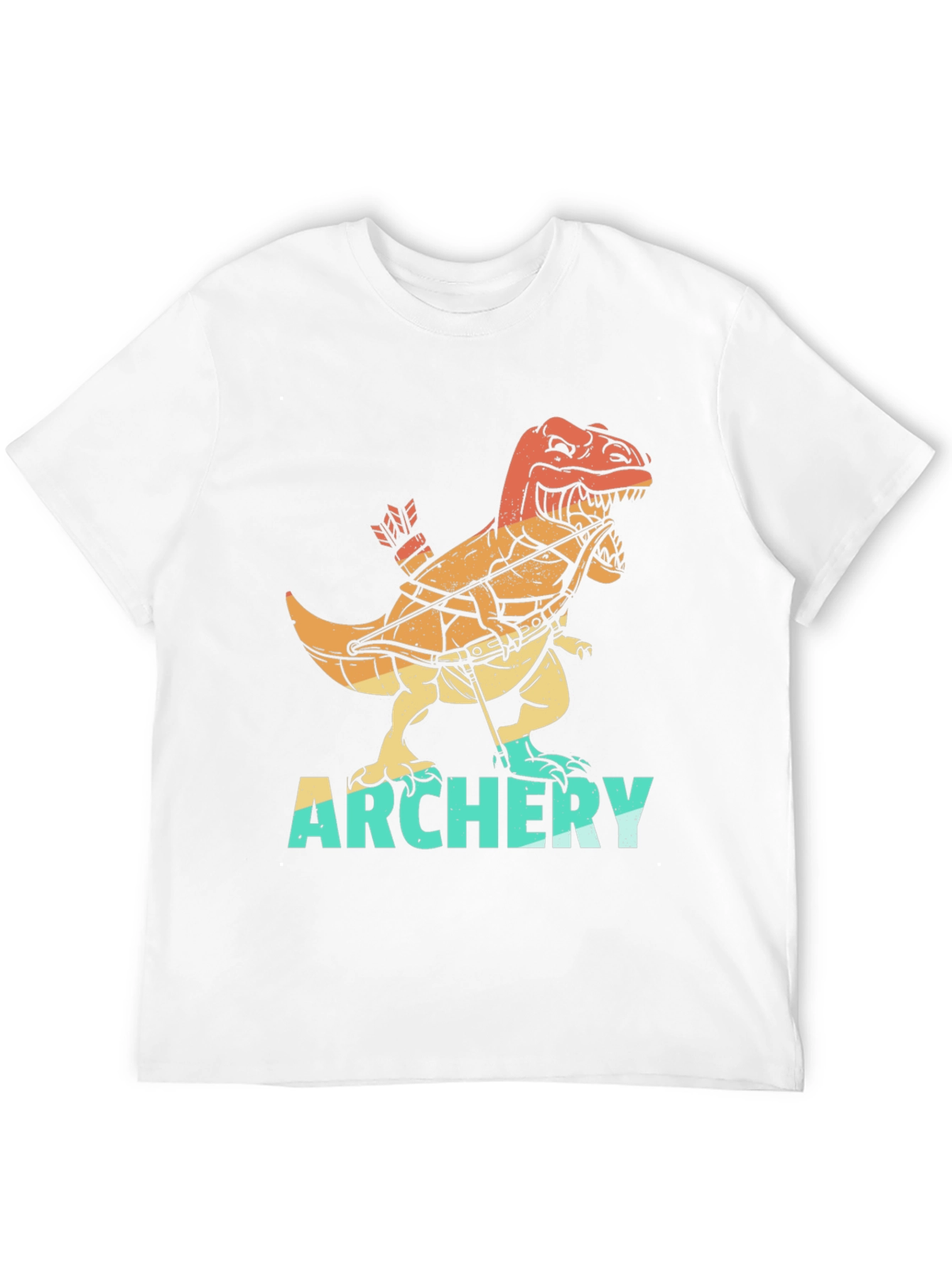 Dino Archer T-Shirt - Retro Archery Rex Tee
