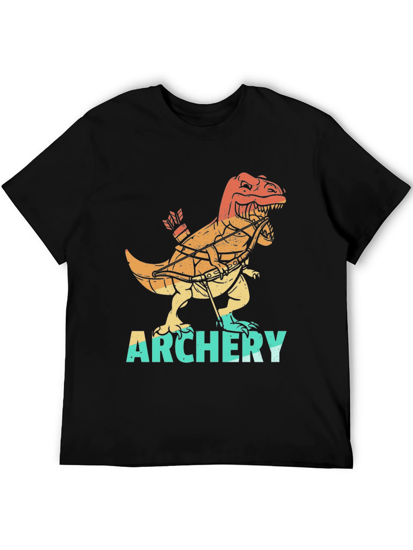 Dino Archer T-Shirt - Retro Archery Rex Tee