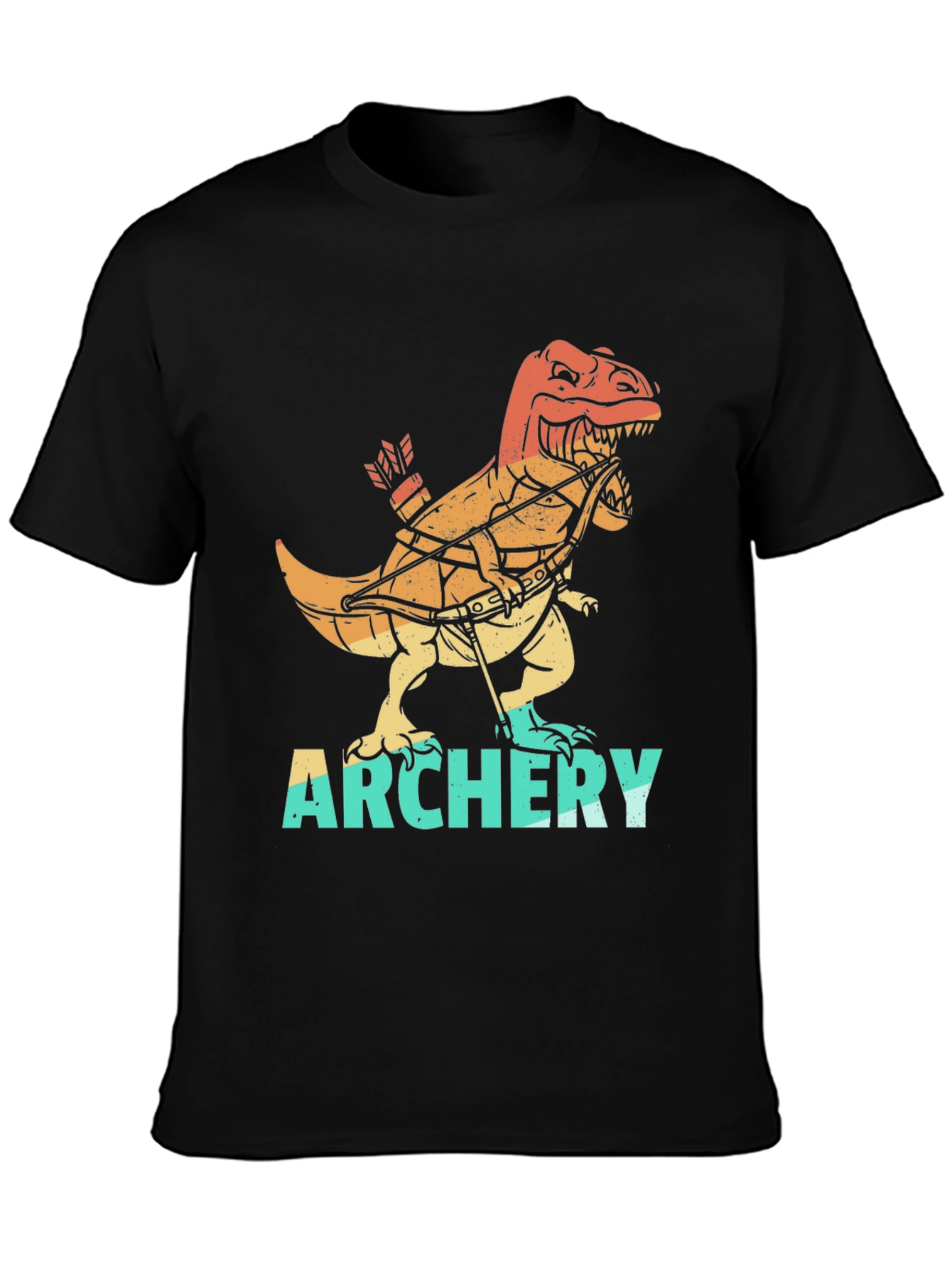 Dino Archer T-Shirt - Retro Archery Rex Tee